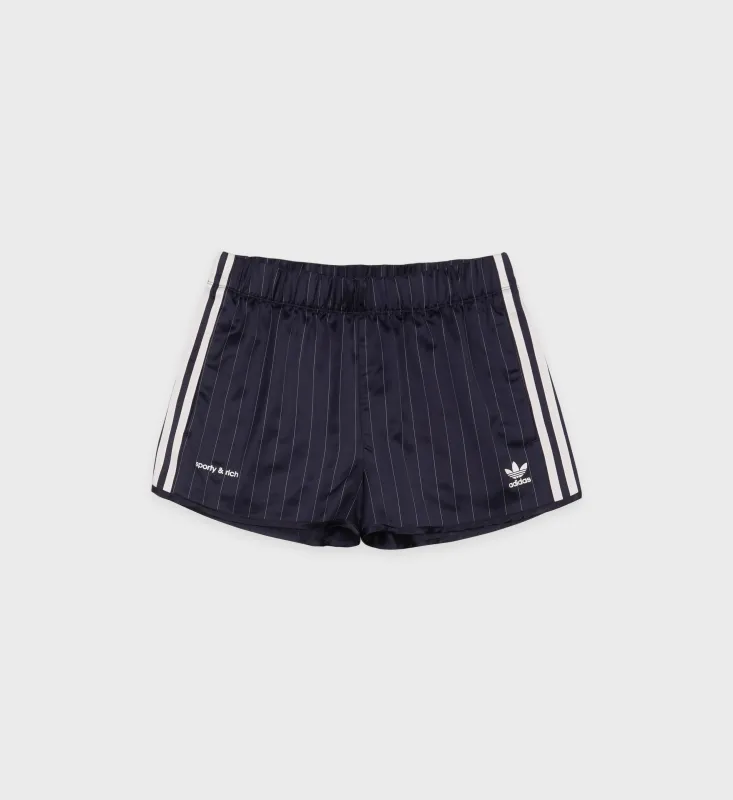 Track Short - Navy/Cream sold by Sporty and Rich