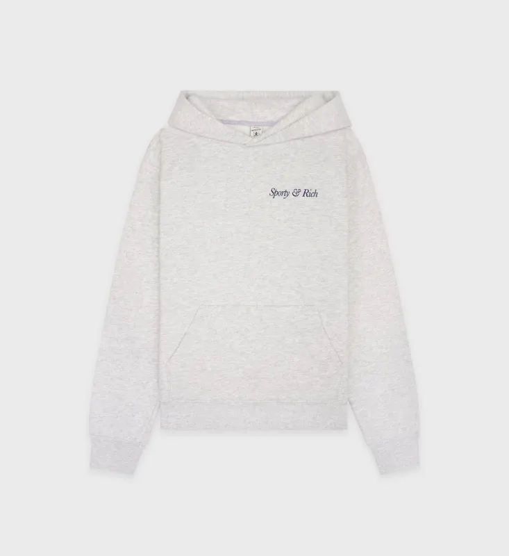 HWCNY Hoodie - Heather Gray/Navy sold by Sporty and Rich