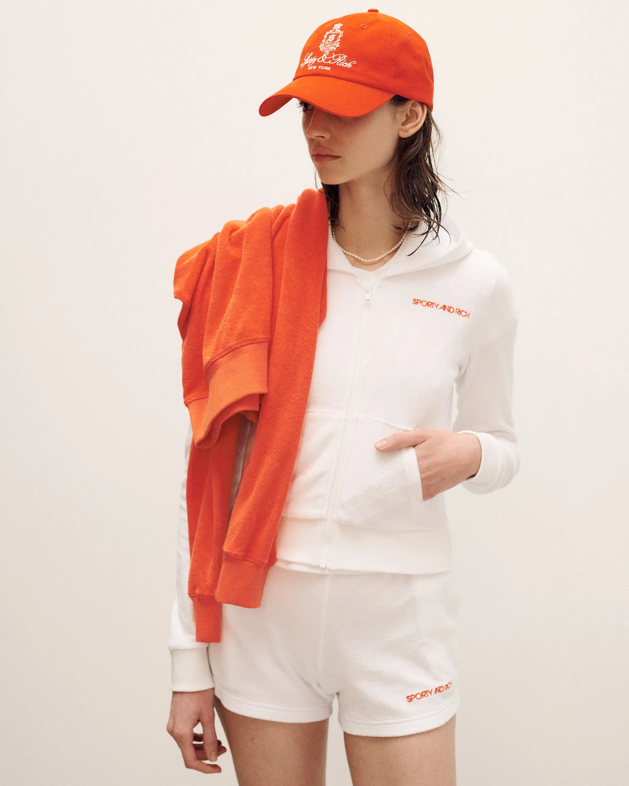 Vendome Hat - Cerise/White sold by Sporty and Rich product image thumbnail 4