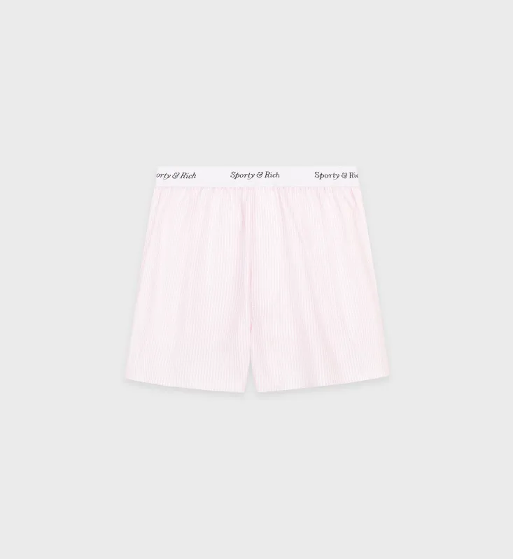 Oxford Boxer Short - Rose Striped sold by Sporty and Rich
