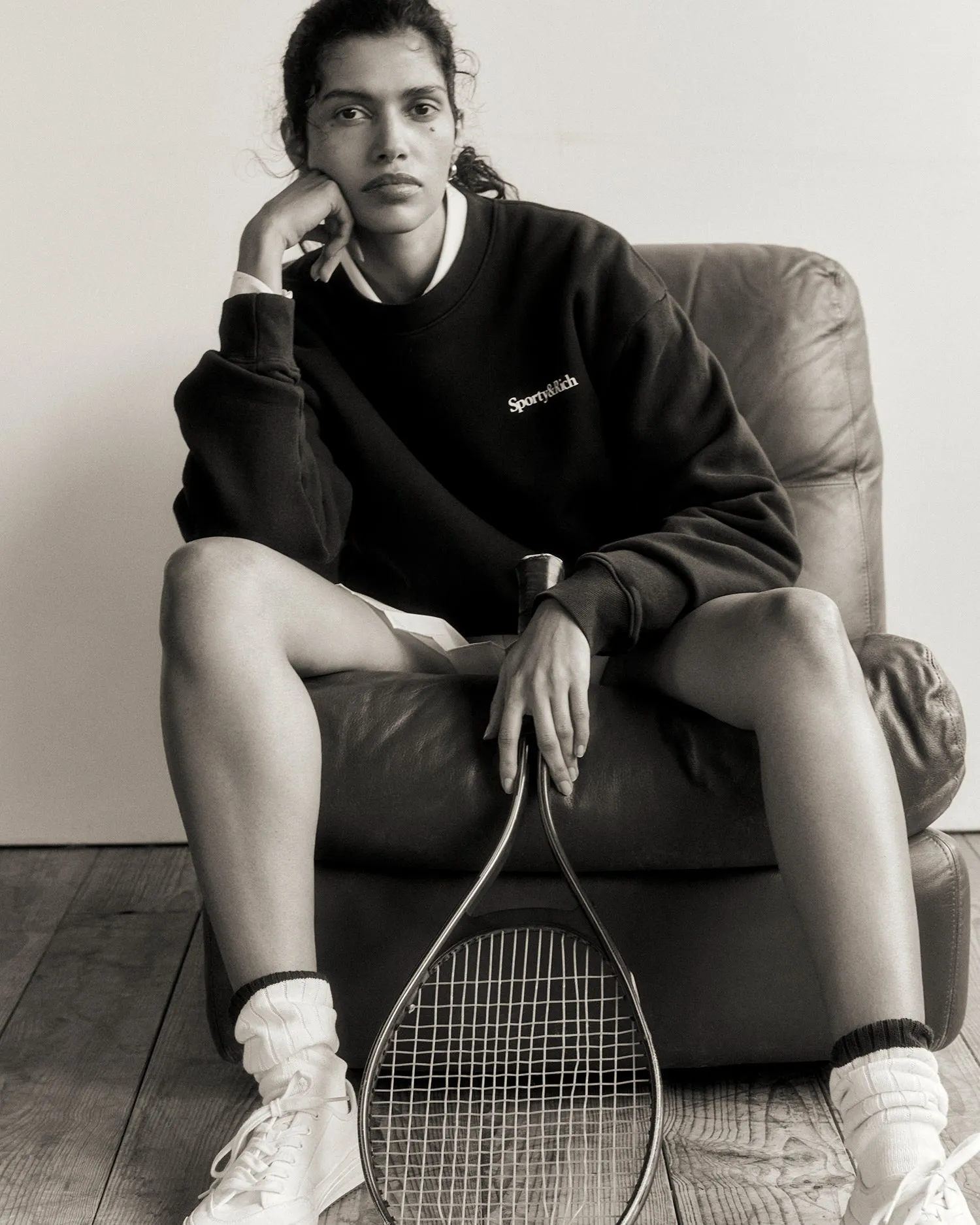 Play Tennis Crewneck - Navy/White sold by Sporty and Rich product image thumbnail 5