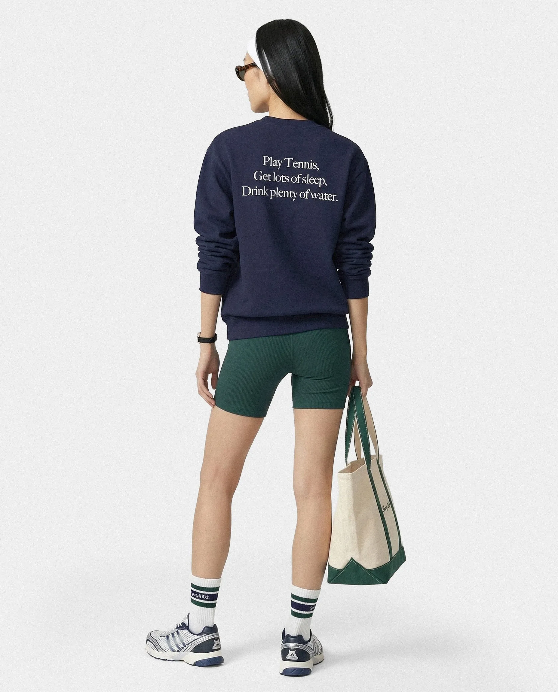 Play Tennis Crewneck - Navy/White sold by Sporty and Rich product image thumbnail 3