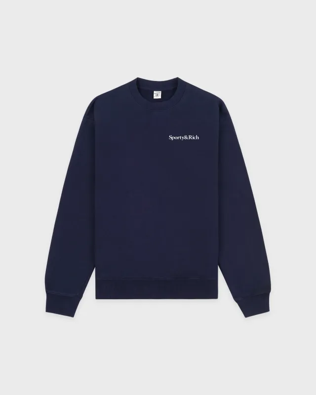 Play Tennis Crewneck - Navy/White made by Sporty and Rich