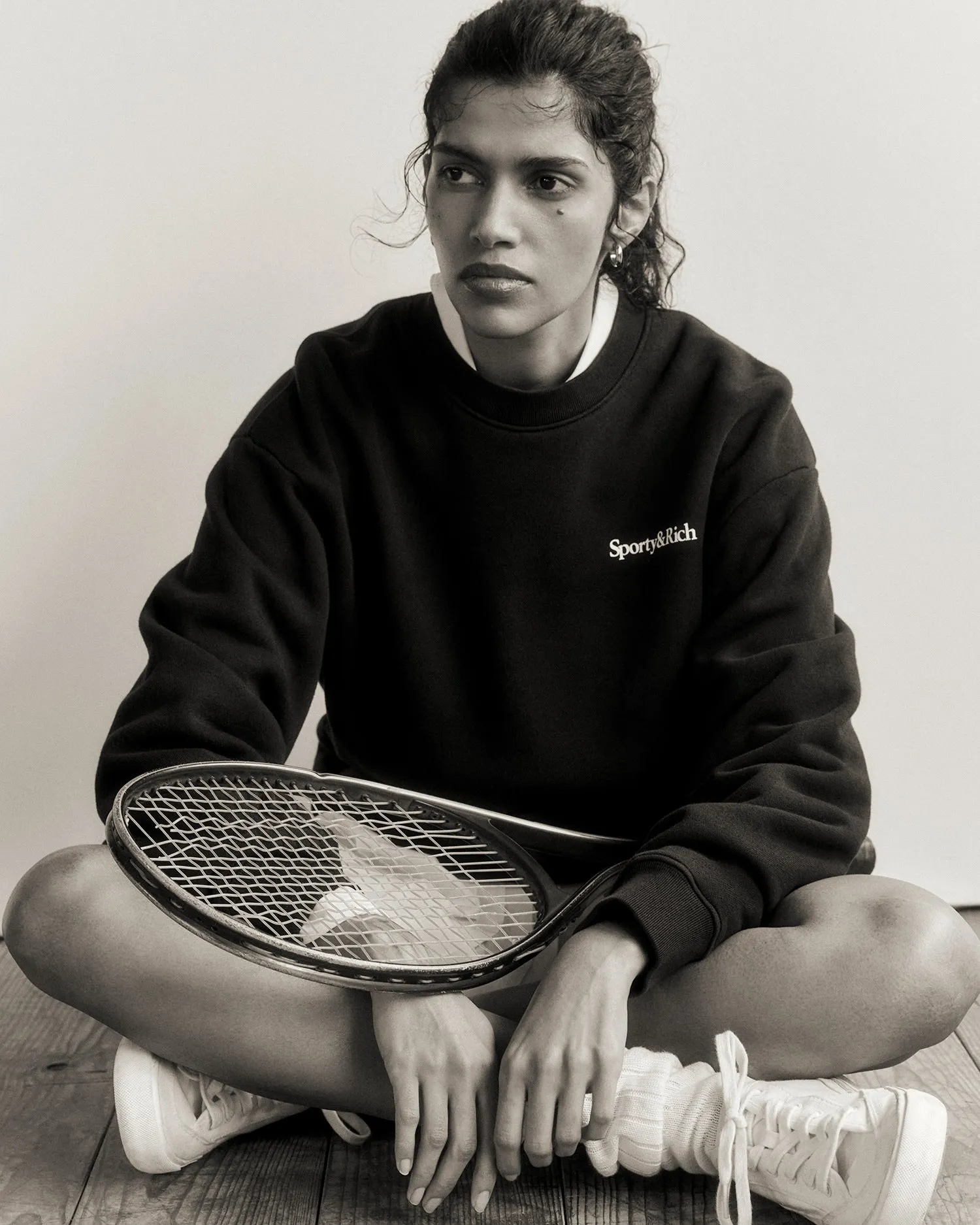 Play Tennis Crewneck - Navy/White sold by Sporty and Rich product image thumbnail 4