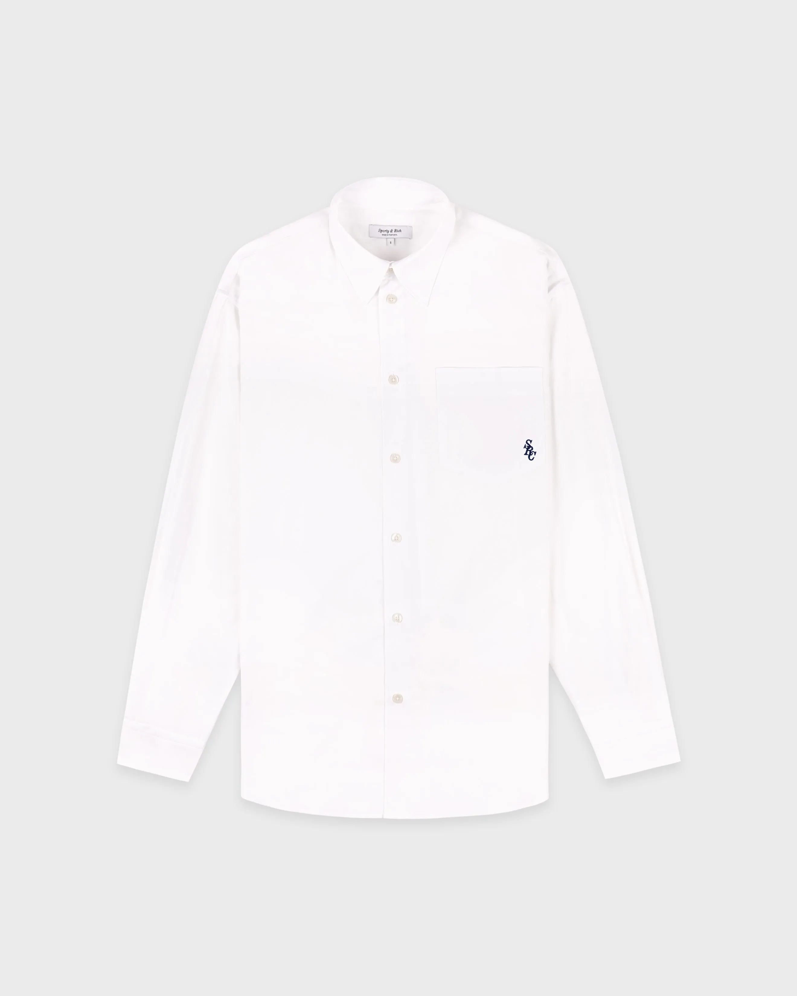 SRC Oversized Shirt - White/Navy sold by Sporty and Rich product image thumbnail 4