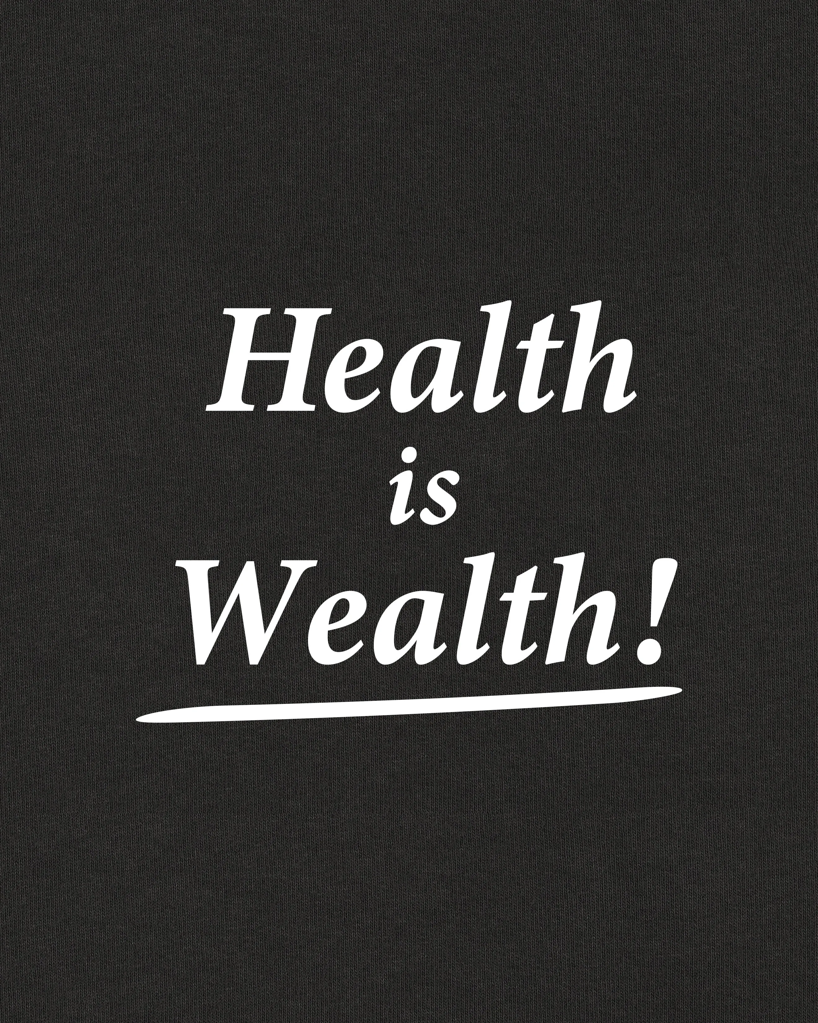 Health Is Wealth T-Shirt - Faded Black/White sold by Sporty and Rich product image thumbnail 5