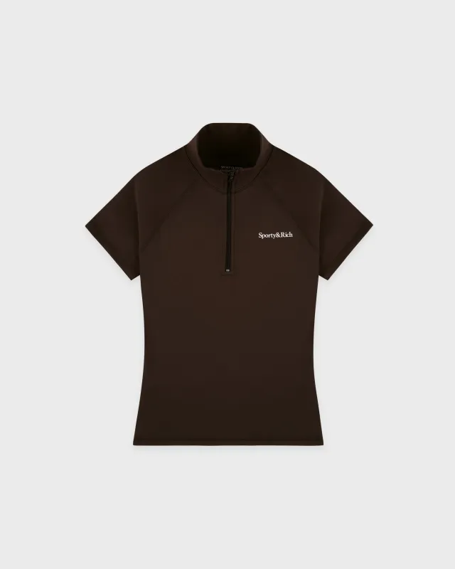 Serif Logo SS Sports Quarter Zip - Cioco made by Sporty and Rich