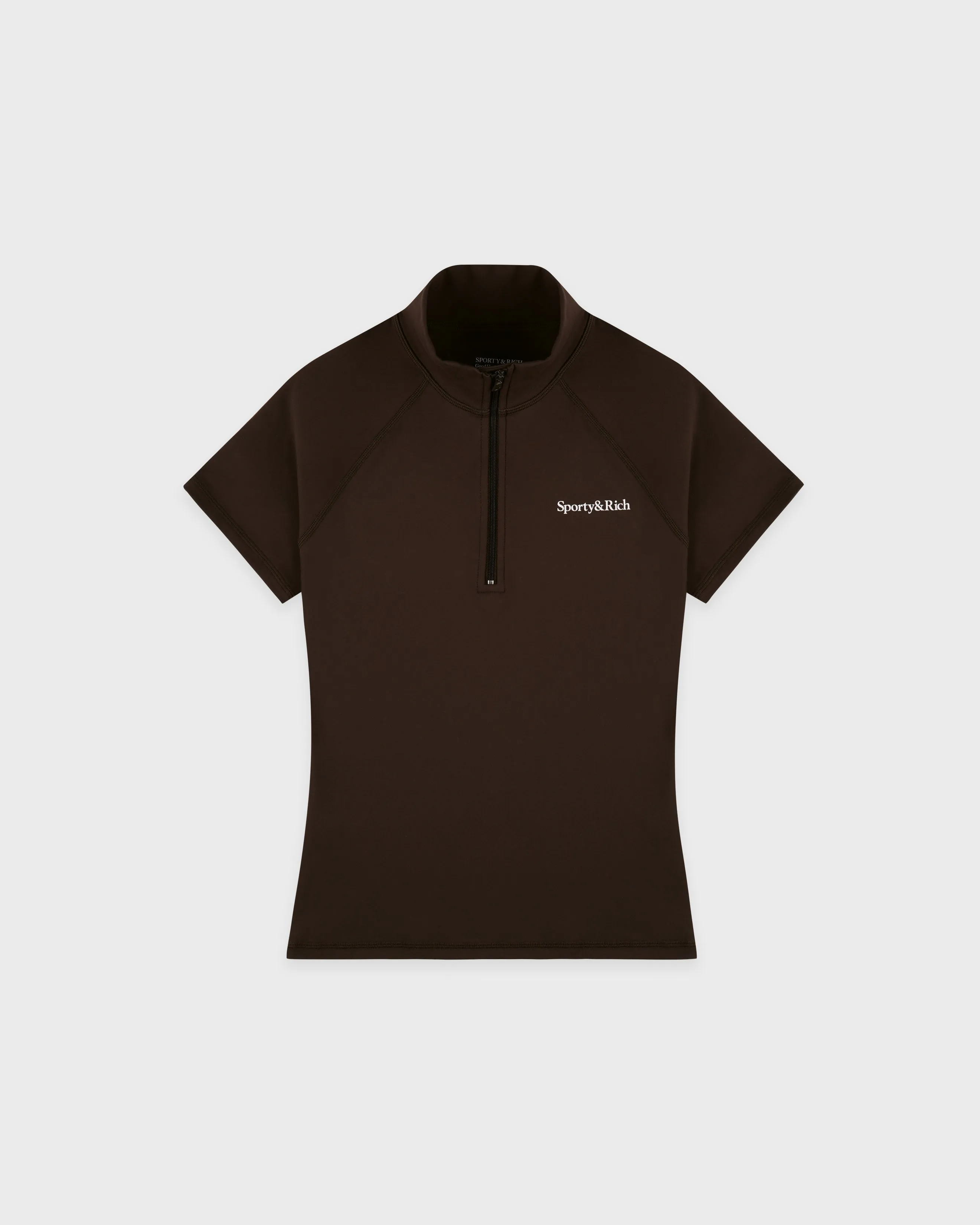 Serif Logo SS Sports Quarter Zip - Cioco sold by Sporty and Rich product image thumbnail 5