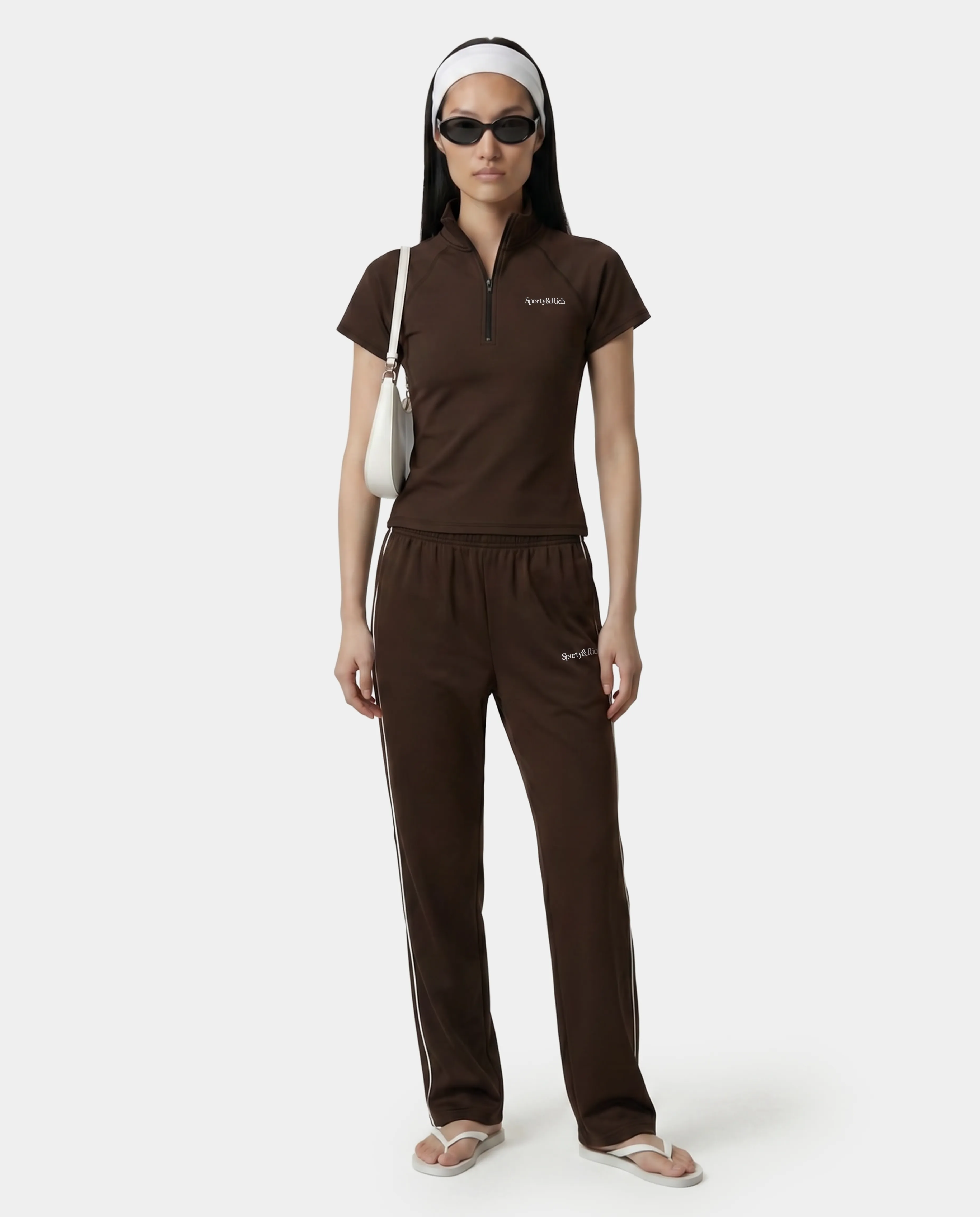 Serif Logo SS Sports Quarter Zip - Cioco sold by Sporty and Rich product image thumbnail 3
