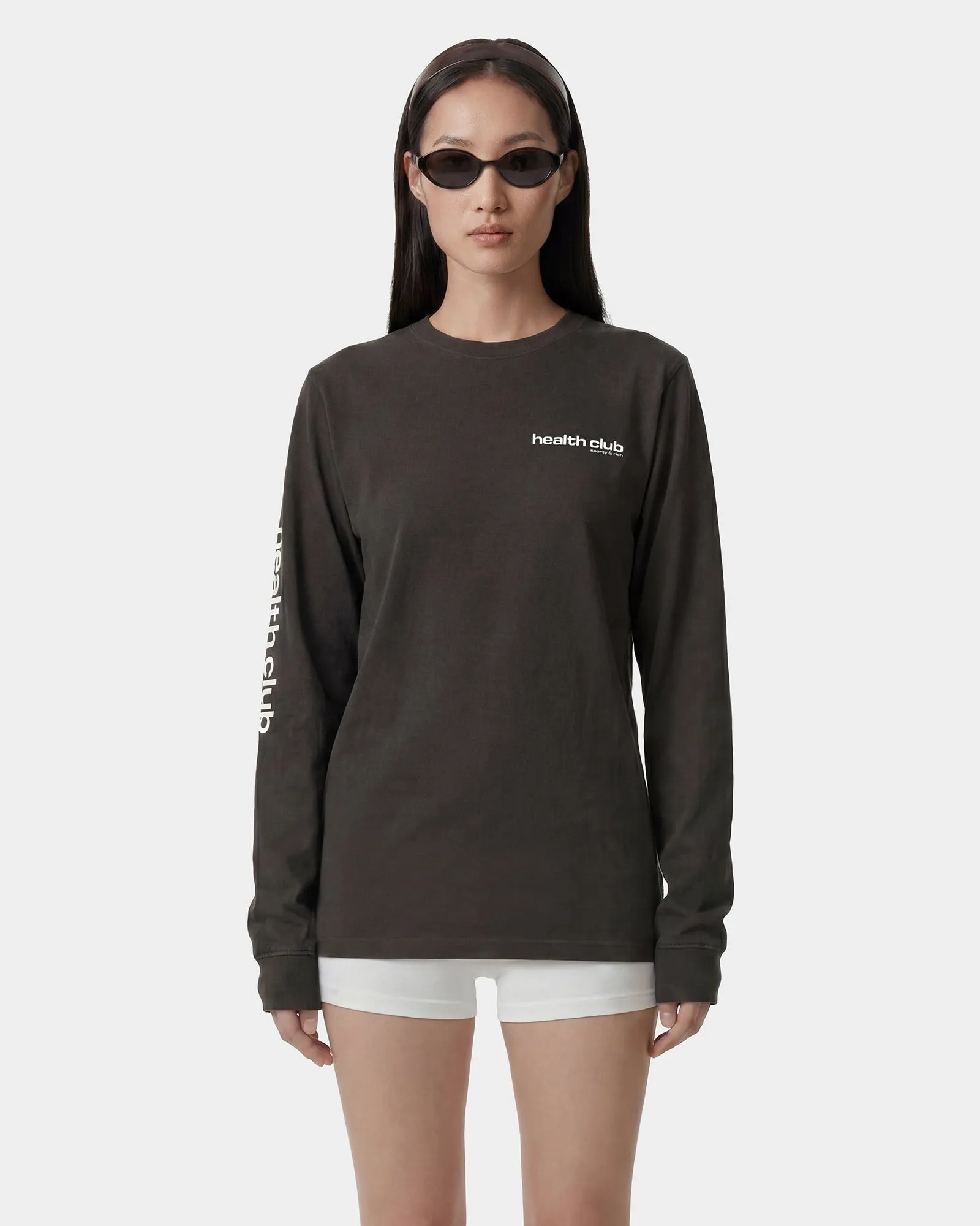 Bold Health Longsleeve - Faded Black/White sold by Sporty and Rich product image thumbnail 2