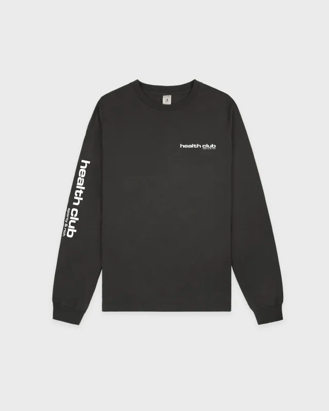 Bold Health Longsleeve - Faded Black/White made by Sporty and Rich