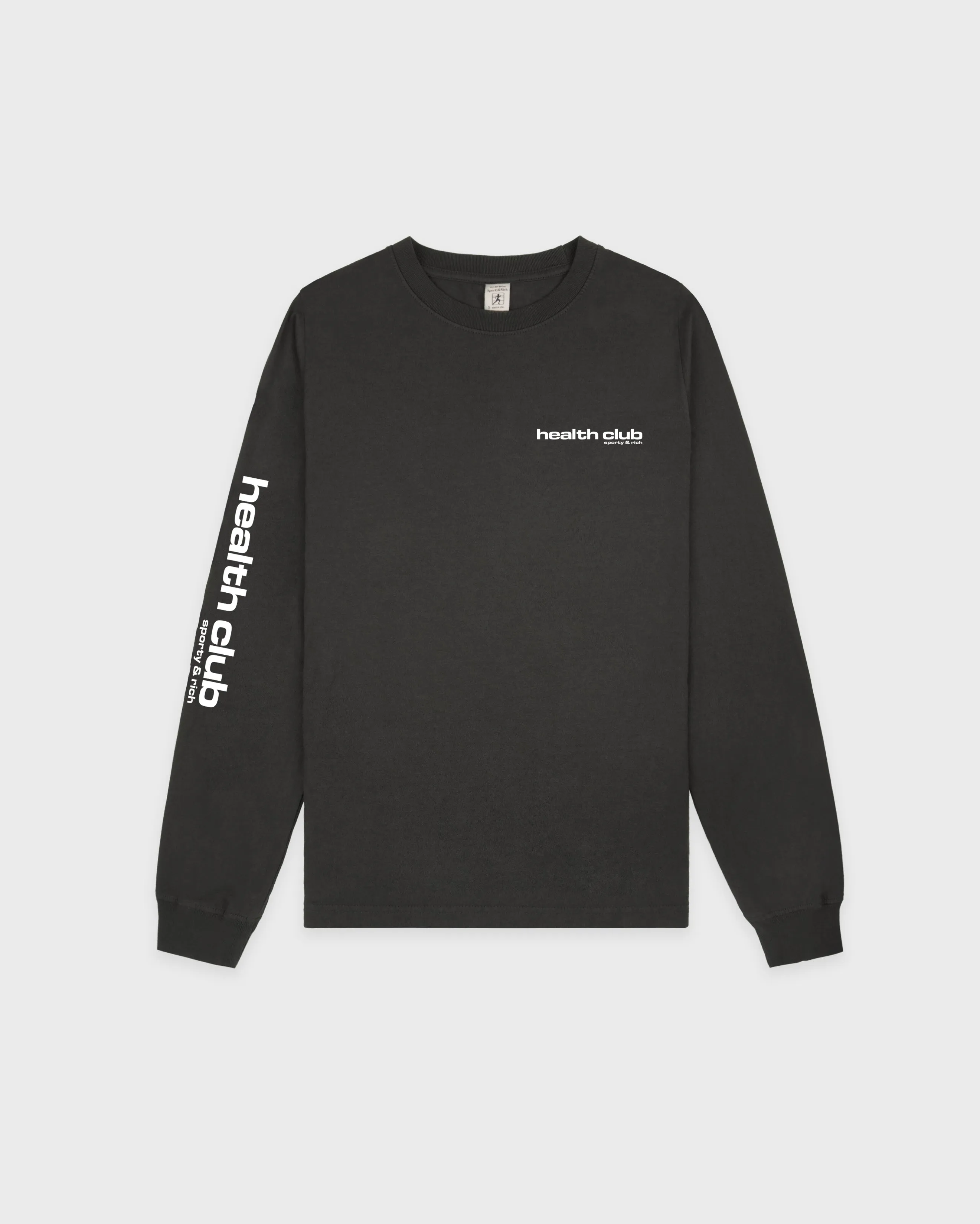 Bold Health Longsleeve - Faded Black/White sold by Sporty and Rich