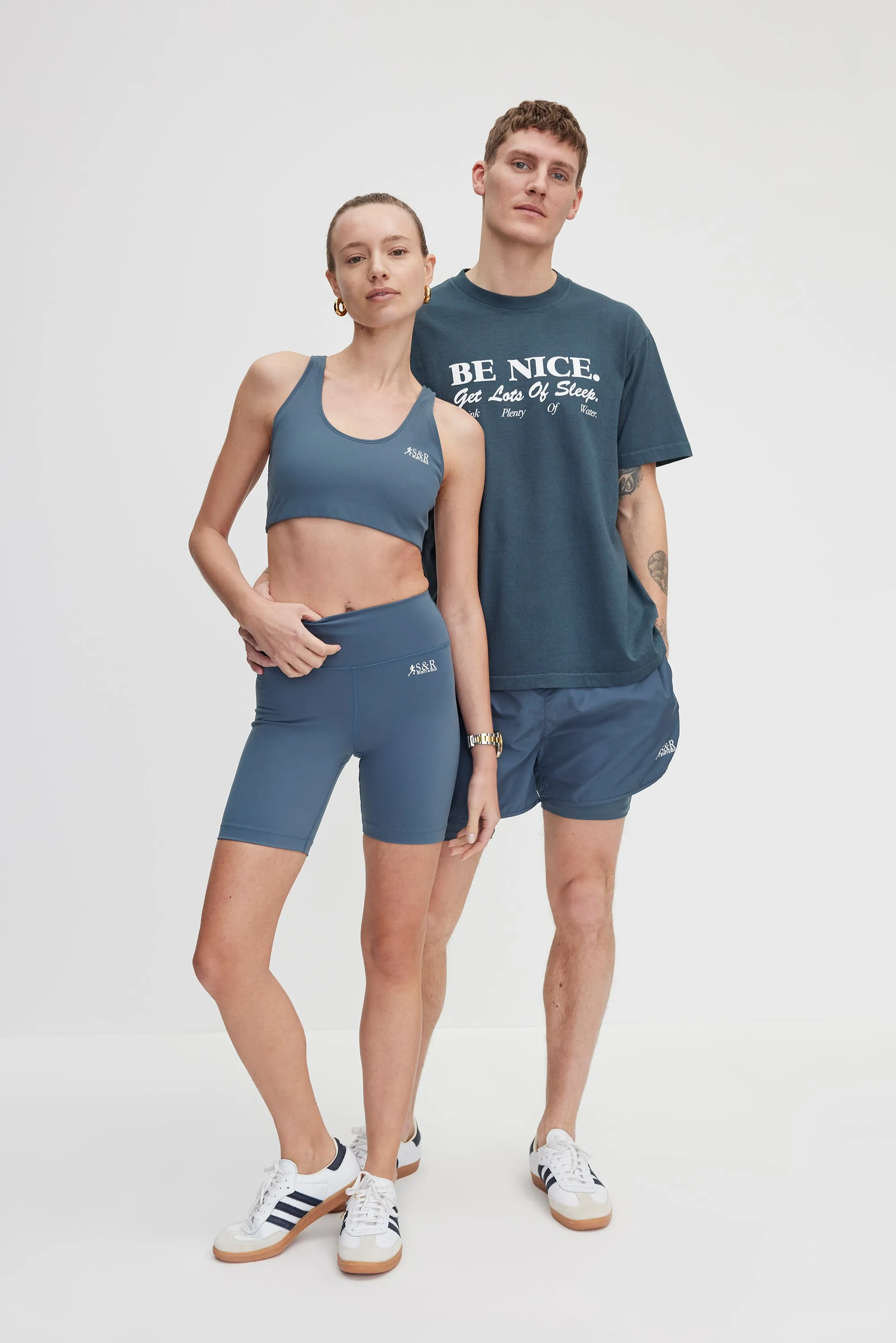 Action Logo Sports Bra - Slate/White sold by Sporty and Rich product image thumbnail 5