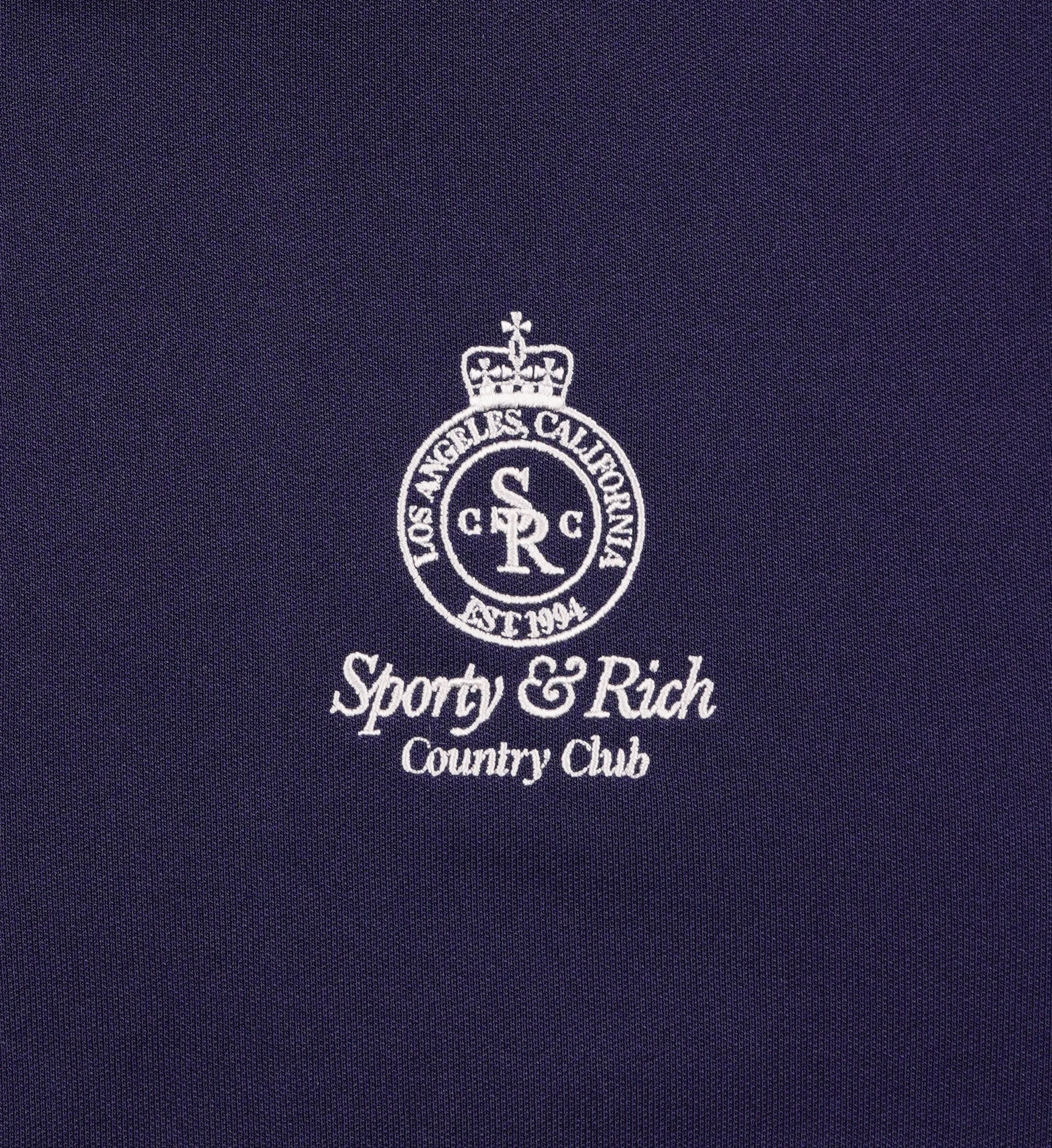 Crown Track Jacket - Navy/Cream/Merlot sold by Sporty and Rich product image thumbnail 3