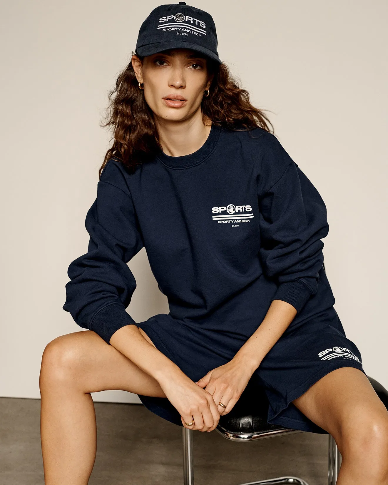 Sports Crewneck - Navy sold by Sporty and Rich product image thumbnail 5
