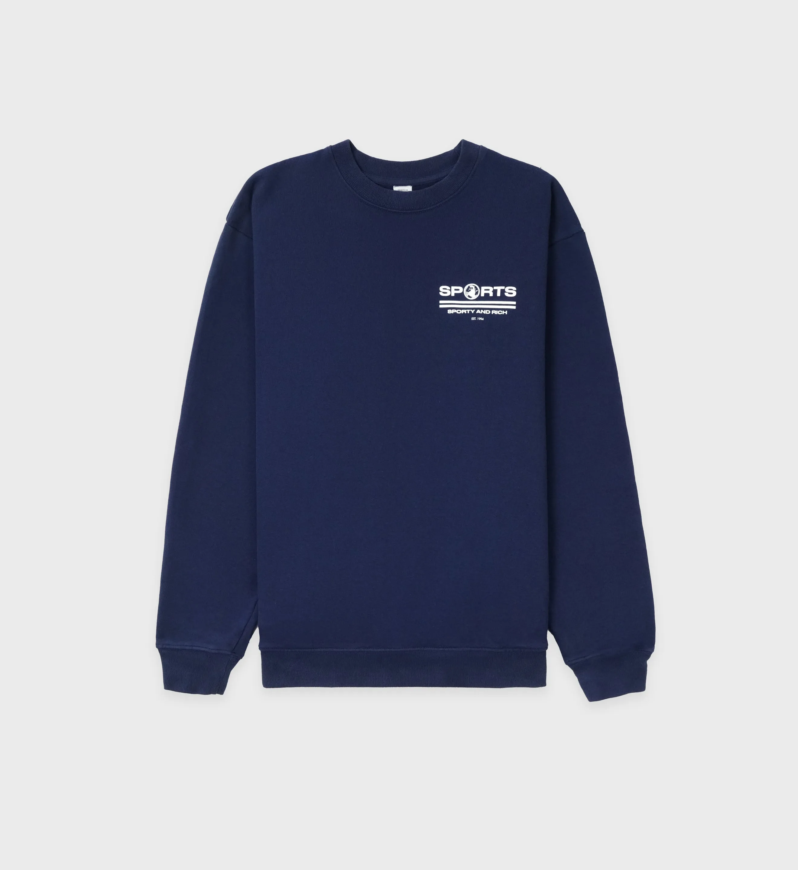 Sports Crewneck - Navy sold by Sporty and Rich