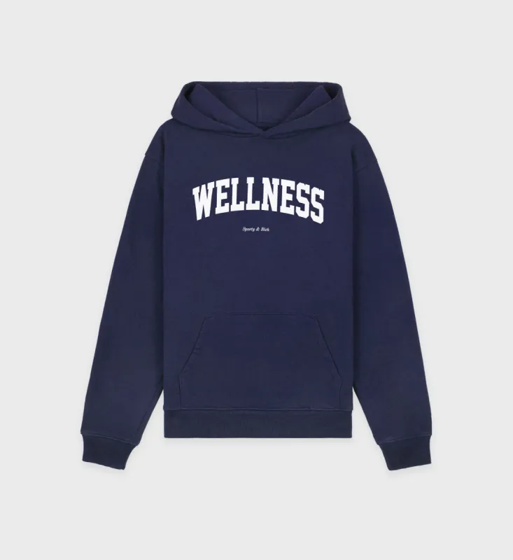 Wellness Ivy Hoodie - Navy/White sold by Sporty and Rich