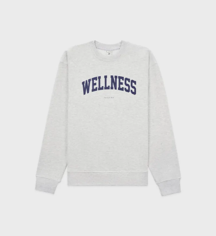 Wellness Ivy Crewneck - Heather Gray sold by Sporty and Rich