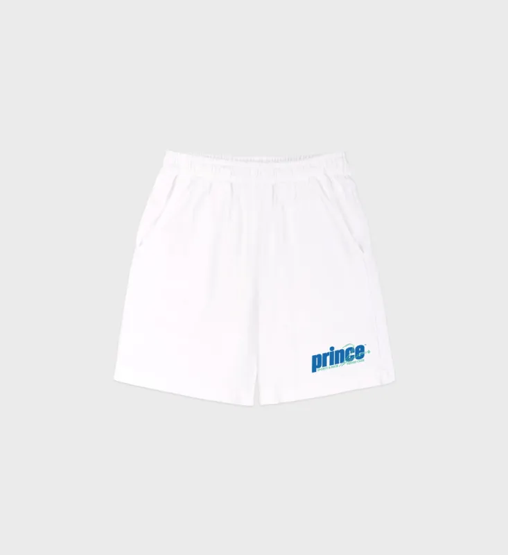 Rebound Gym Short - White/Lapis made by Sporty and Rich