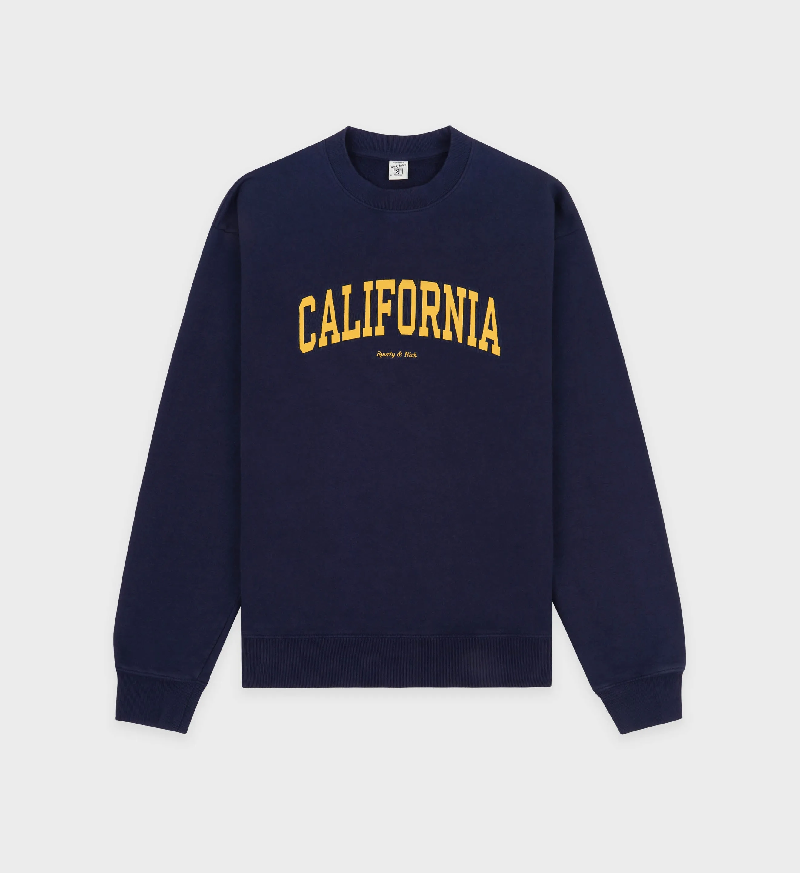 California Crewneck - Navy/Gold sold by Sporty and Rich