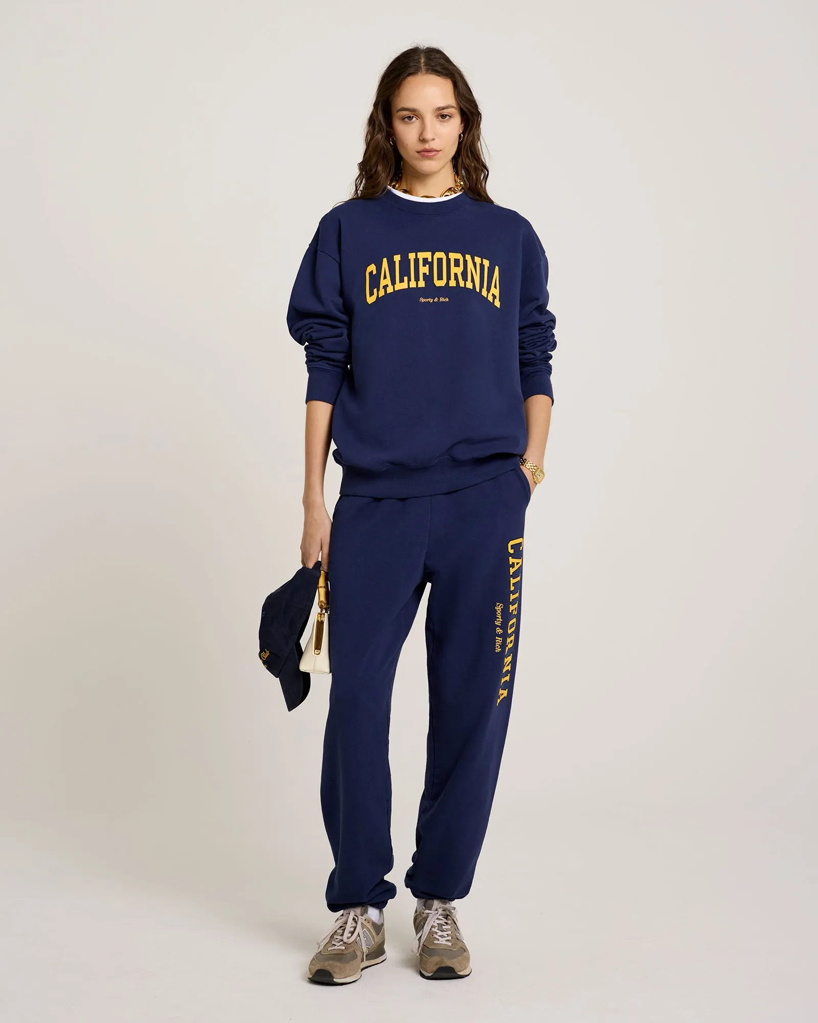 California Crewneck - Navy/Gold sold by Sporty and Rich product image thumbnail 3