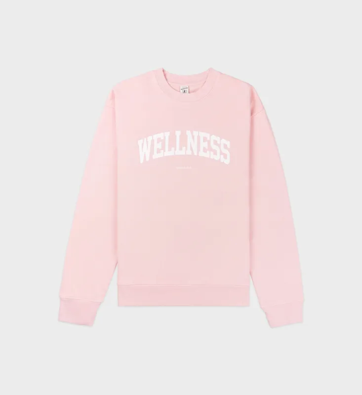 Wellness Ivy Crewneck - Ballet/White sold by Sporty and Rich