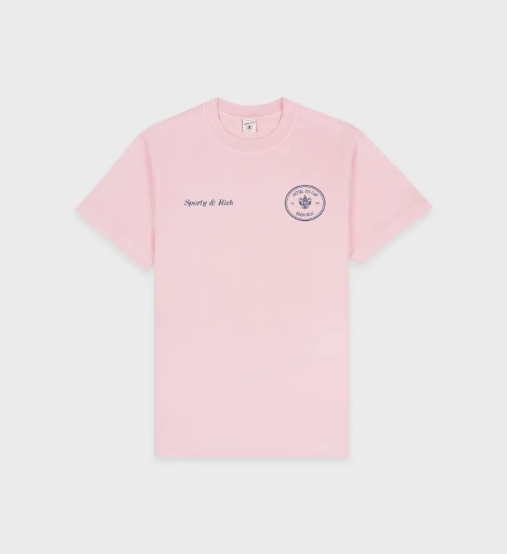 Hotel du Cap T-Shirt - Eden Pink/Navy sold by Sporty and Rich