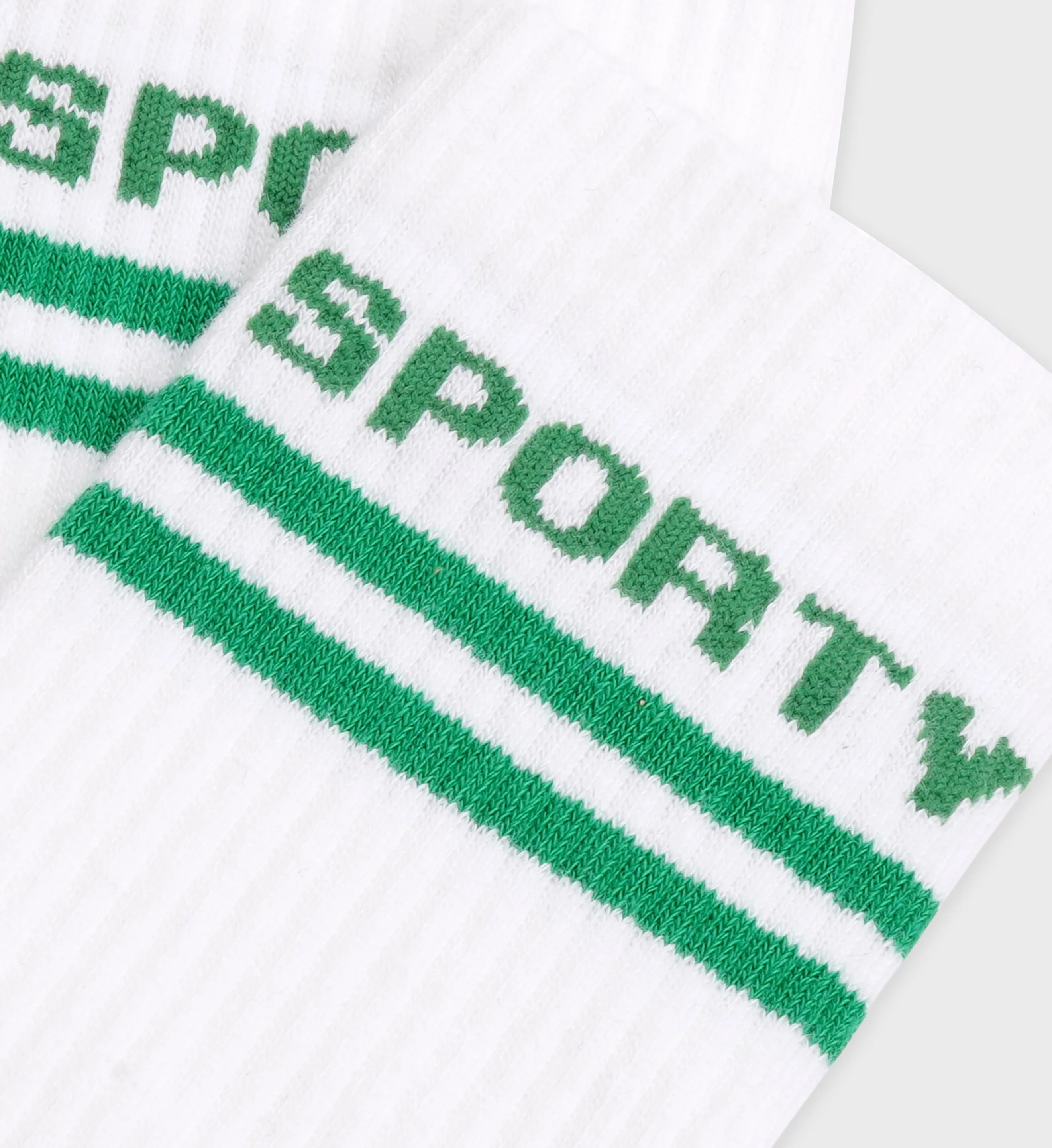 Bold Logo Socks - White/Verde sold by Sporty and Rich product image thumbnail 4