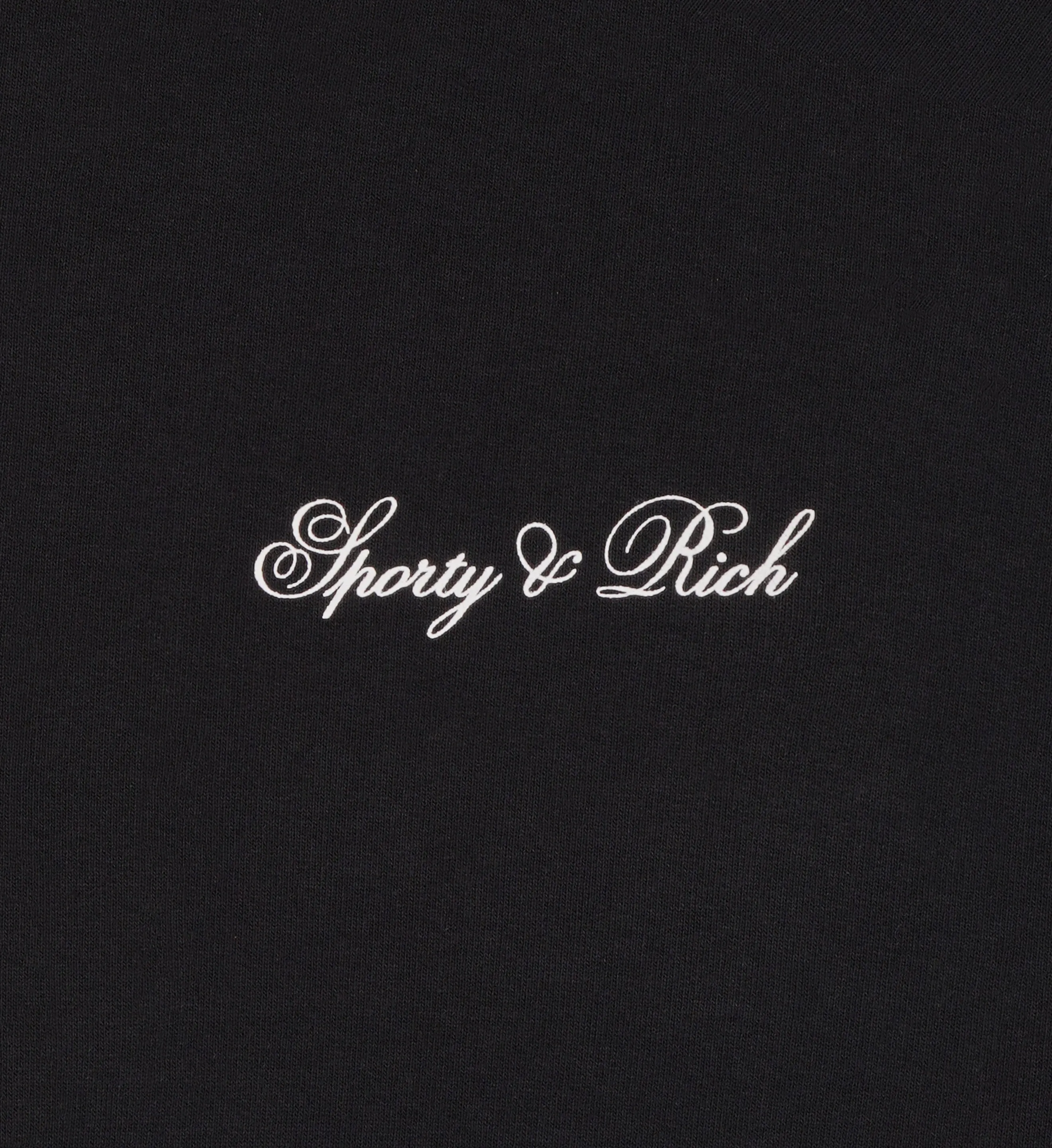 Cursive Logo Quarter Zip - Black/White sold by Sporty and Rich product image thumbnail 3