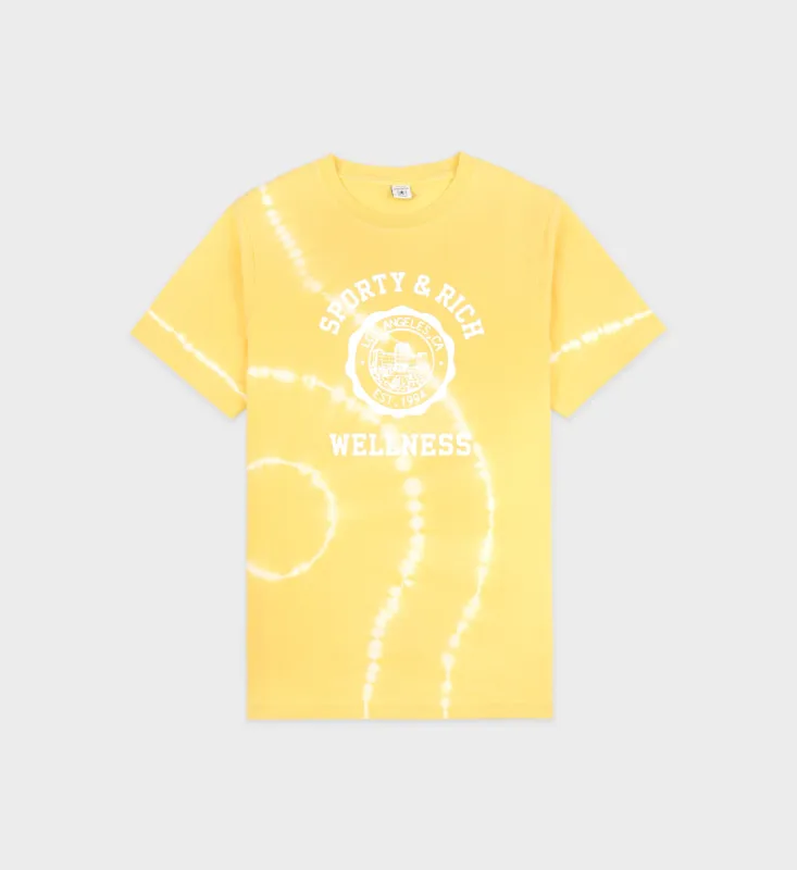 Emblem T-Shirt - Sunshine Tie Dye sold by Sporty and Rich