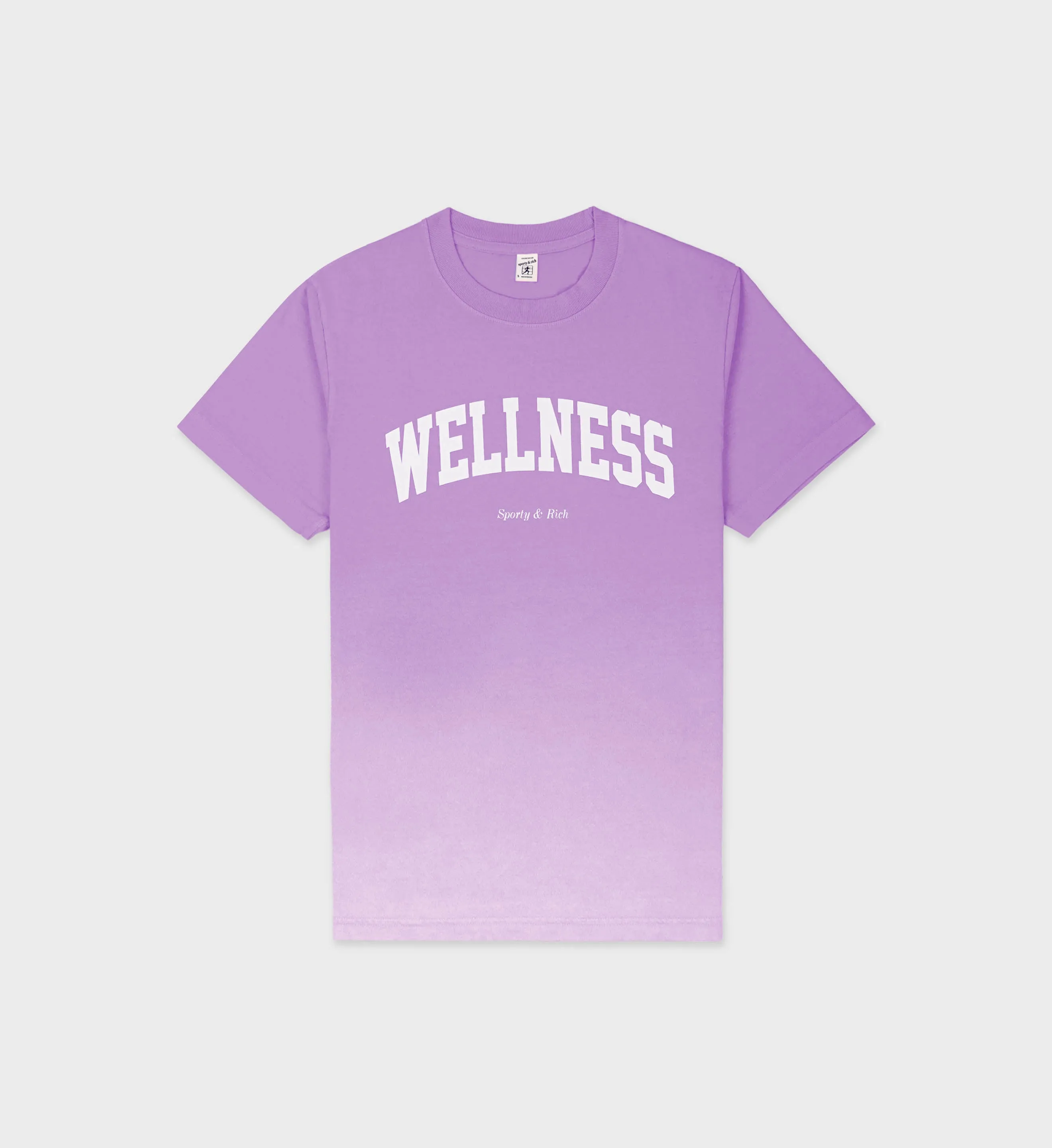 Wellness Ivy T-Shirt - Dip Dye Purple/White sold by Sporty and Rich
