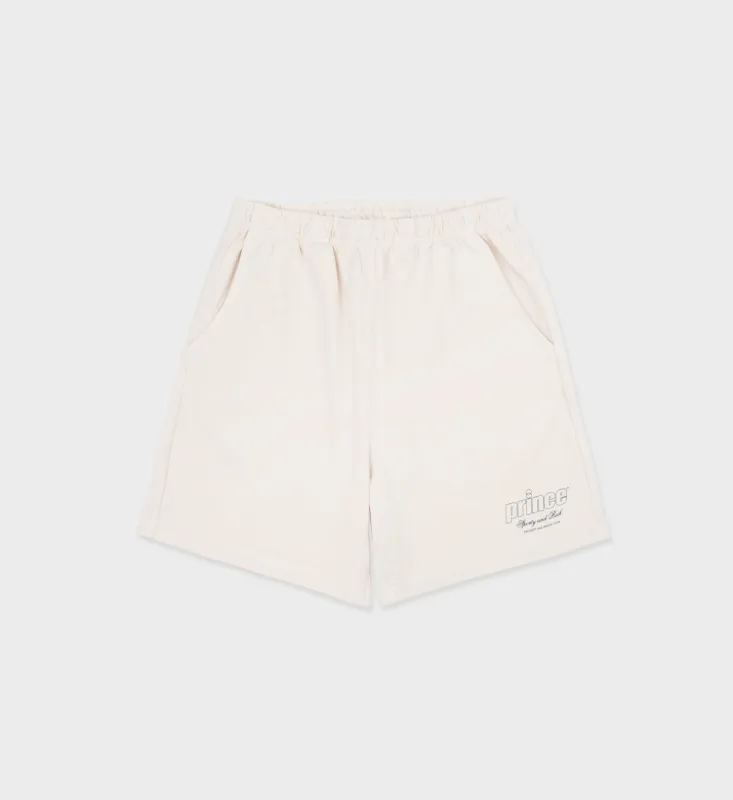 Prince Health Gym Short - Cream/Navy sold by Sporty and Rich
