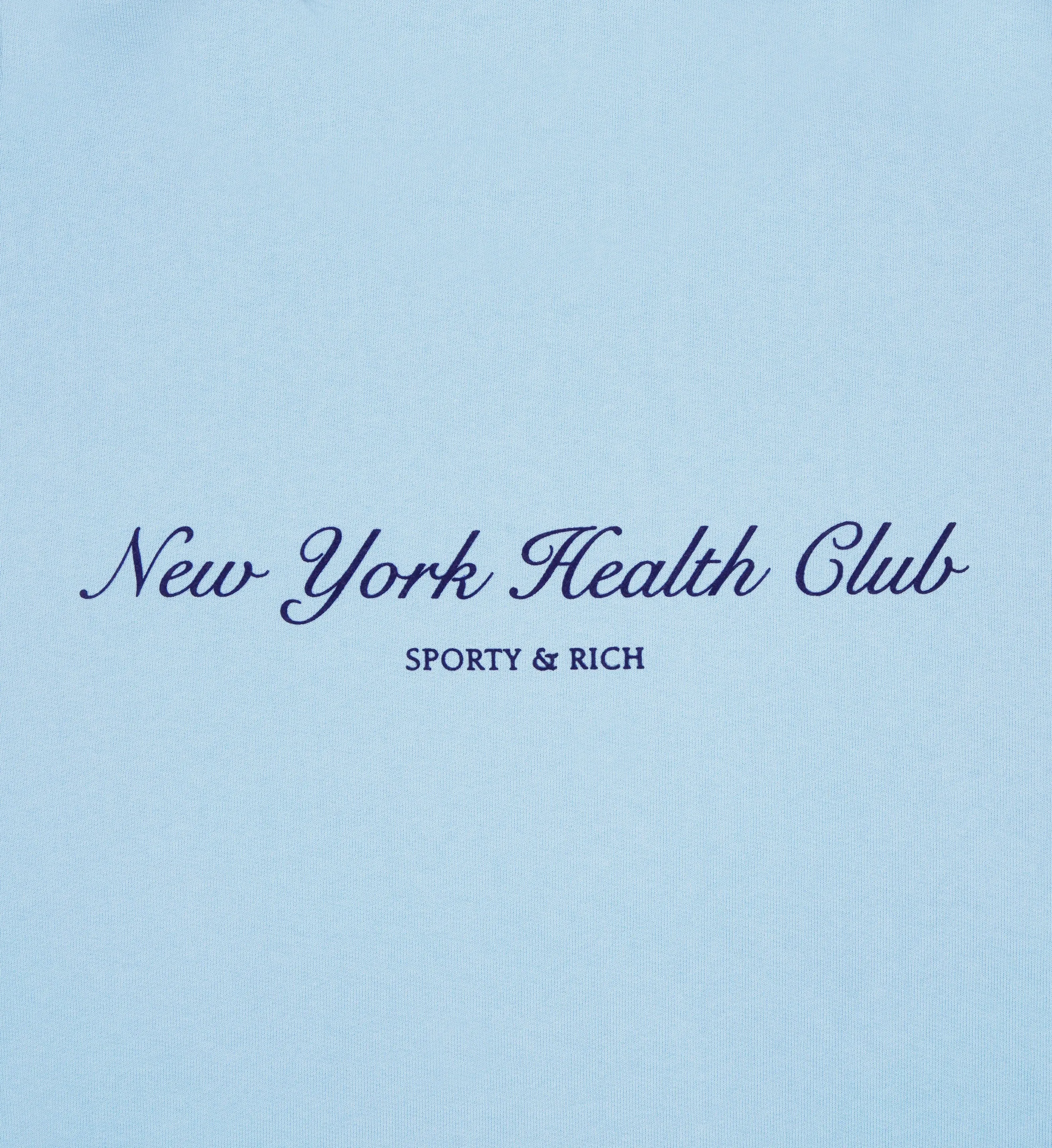 NY Health Club Flocked Crewneck - H2O/Navy sold by Sporty and Rich product image thumbnail 3
