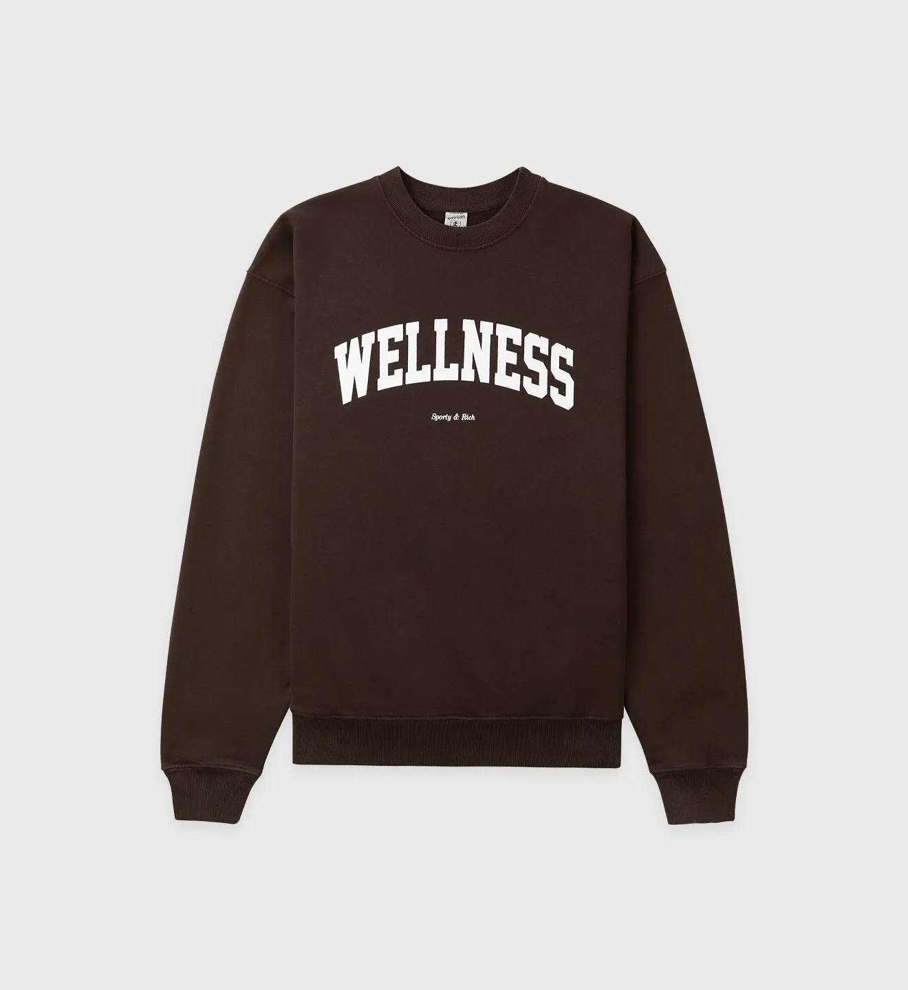 Wellness Ivy Crewneck - Chocolate sold by Sporty and Rich