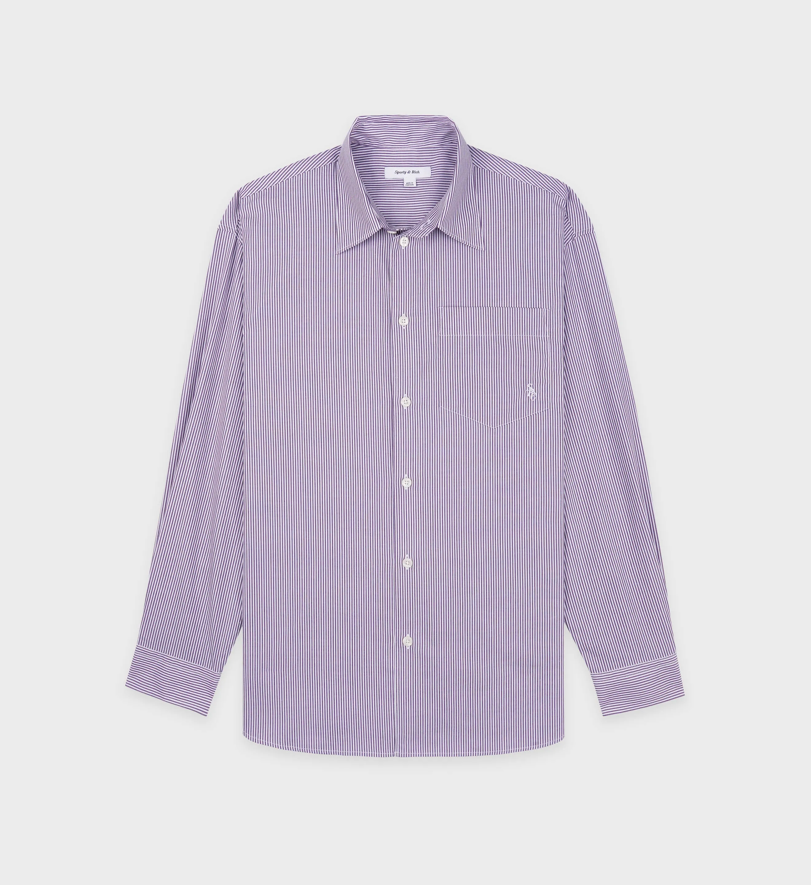 SRC Oversized Shirt - Purple Striped sold by Sporty and Rich