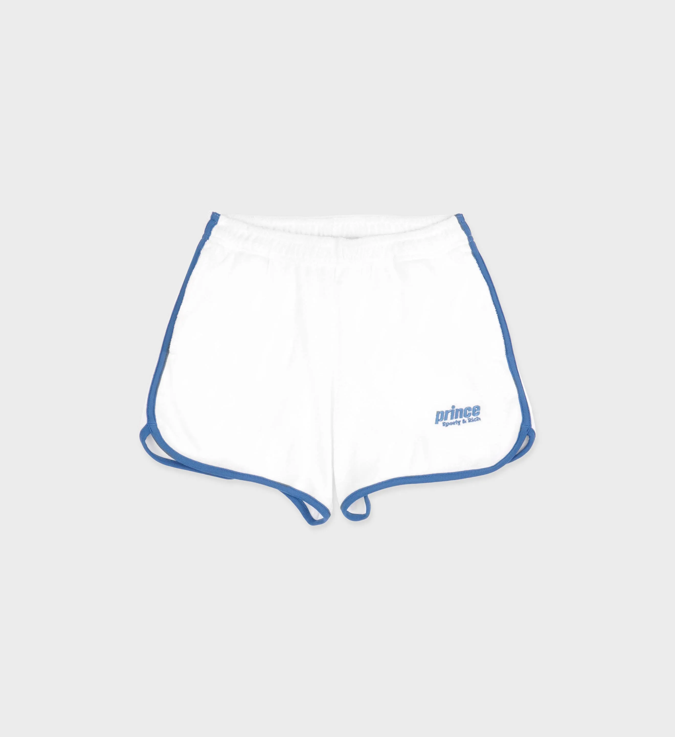 Prince Sporty Terry Short - White/Lapis sold by Sporty and Rich