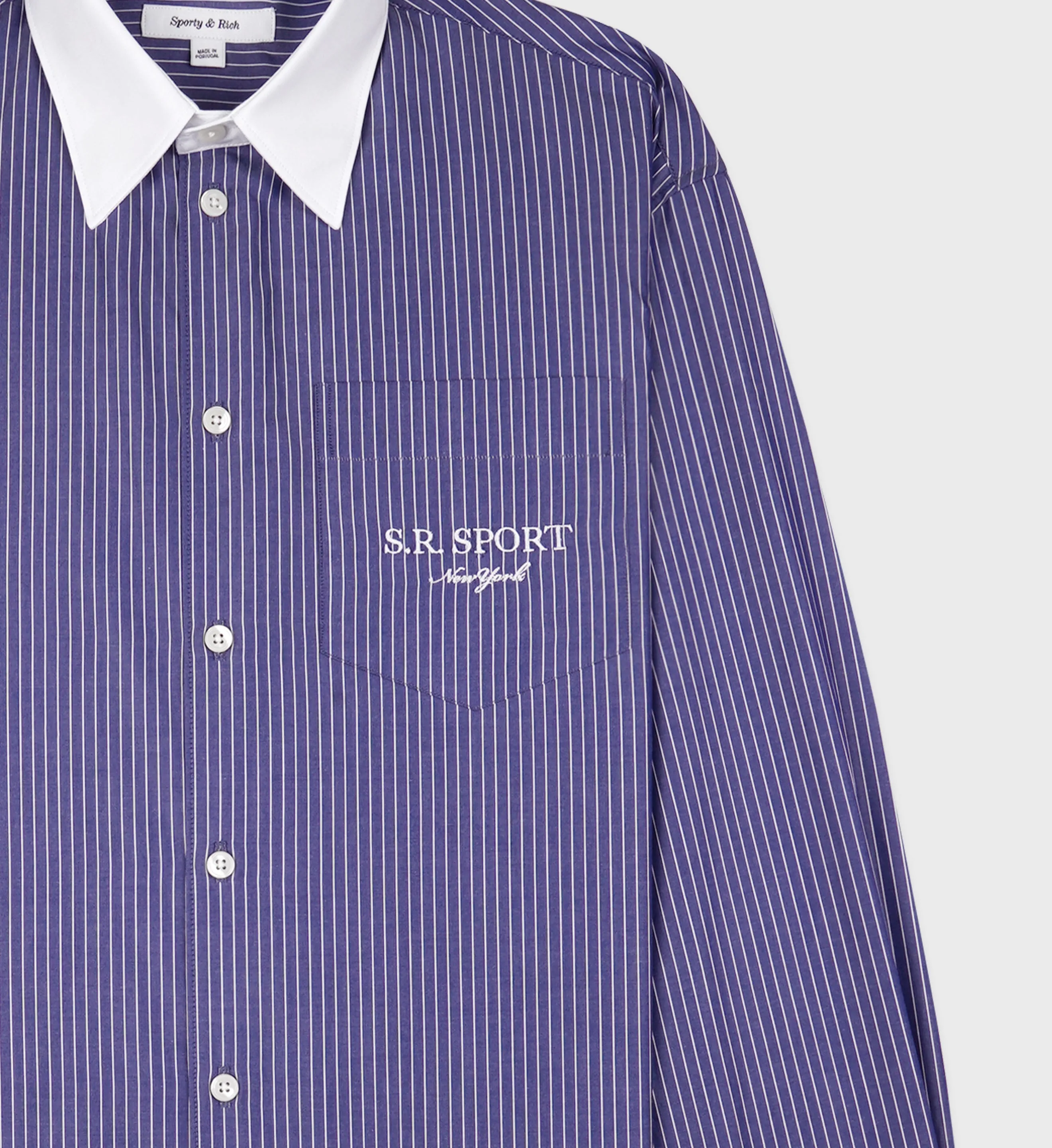 S.R. Sport Oversized Shirt - Navy/White sold by Sporty and Rich product image thumbnail 2