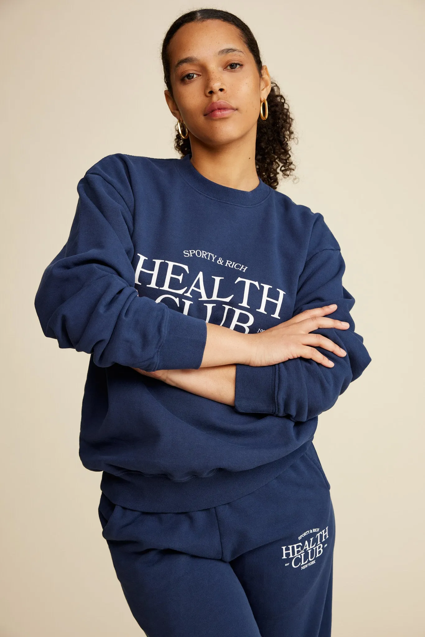 SR Health Crewneck - Navy/White sold by Sporty and Rich product image thumbnail 5