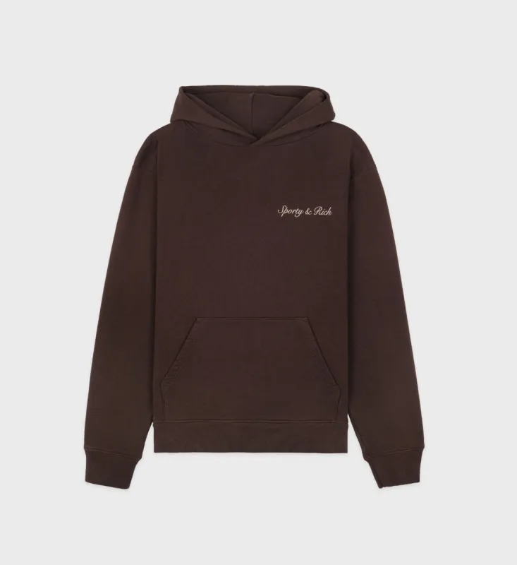 Syracuse Hoodie - Chocolate sold by Sporty and Rich