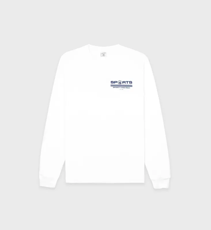 Sports Longsleeve - White sold by Sporty and Rich