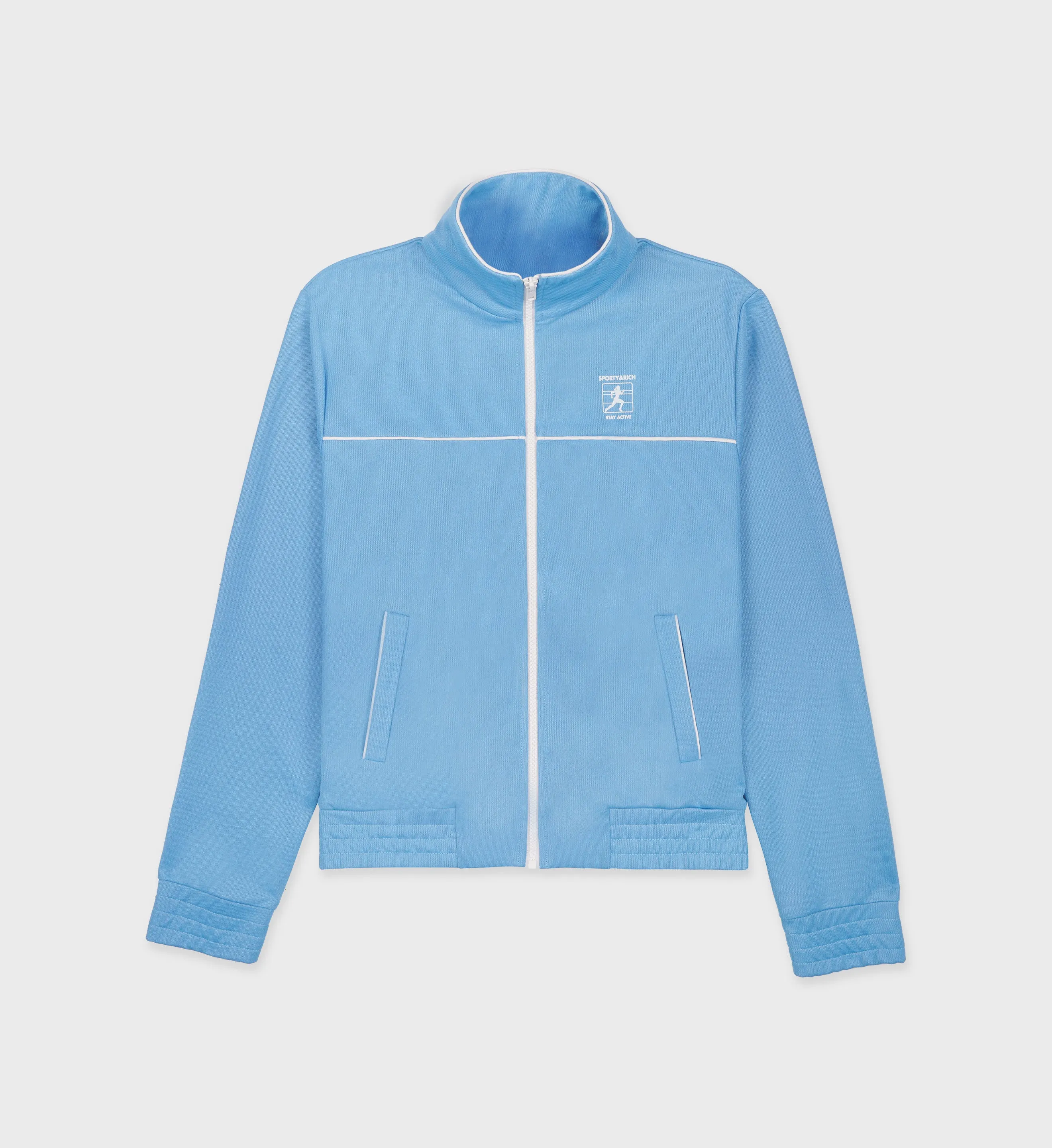Runner Track Jacket - Atlantic/White sold by Sporty and Rich