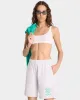 Emblem Gym Short - Heather Gray/Caribbean sold by Sporty and Rich