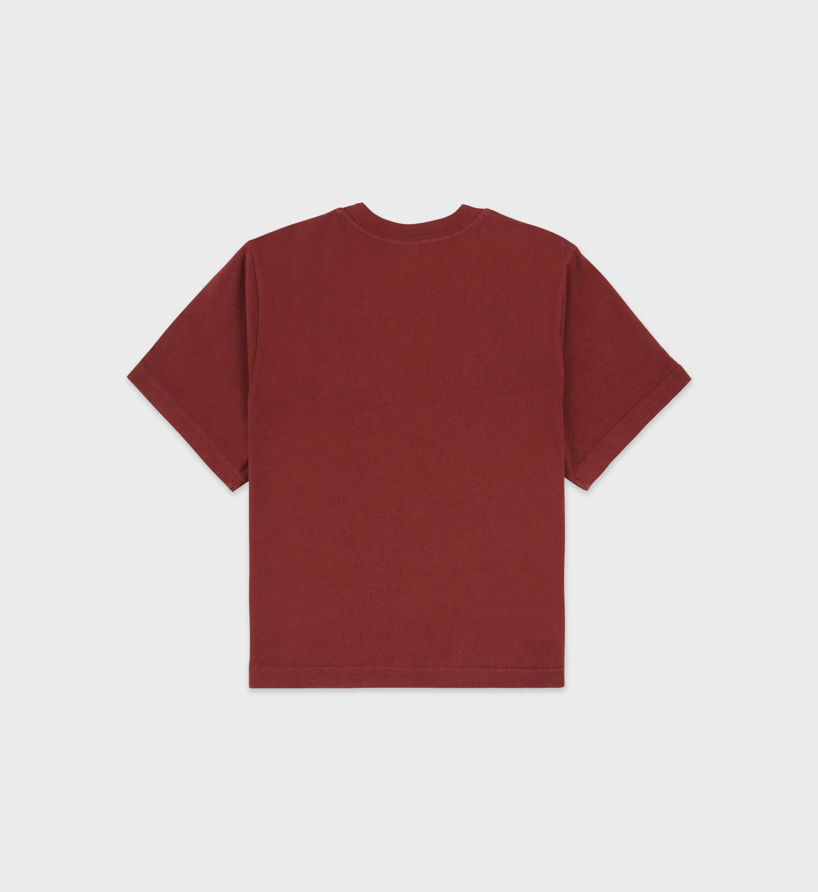 Hotel Cropped T-Shirt - Maroon/White sold by Sporty and Rich product image thumbnail 2