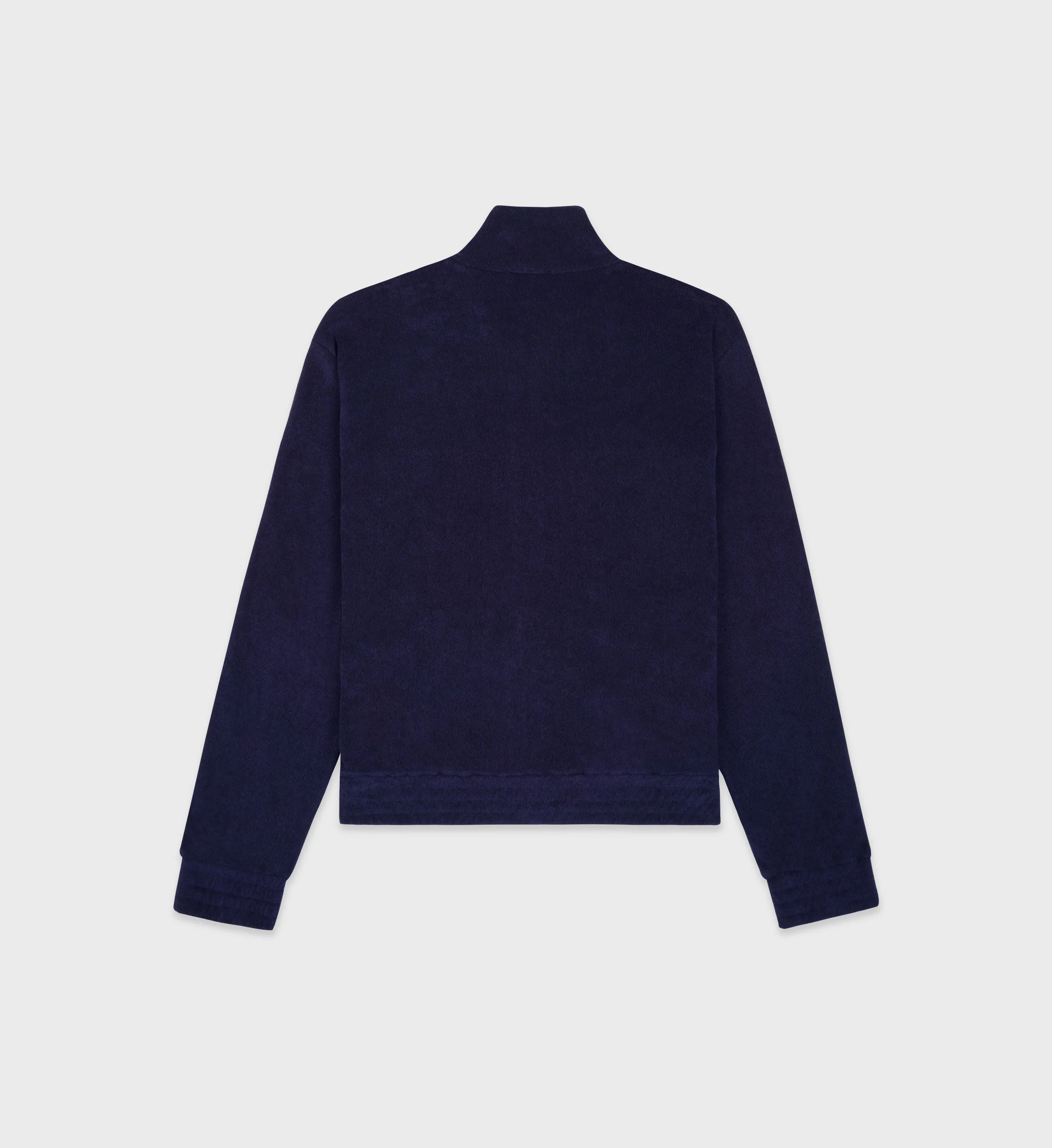 New Serif Terry Track Jacket - Navy/White sold by Sporty and Rich product image thumbnail 2