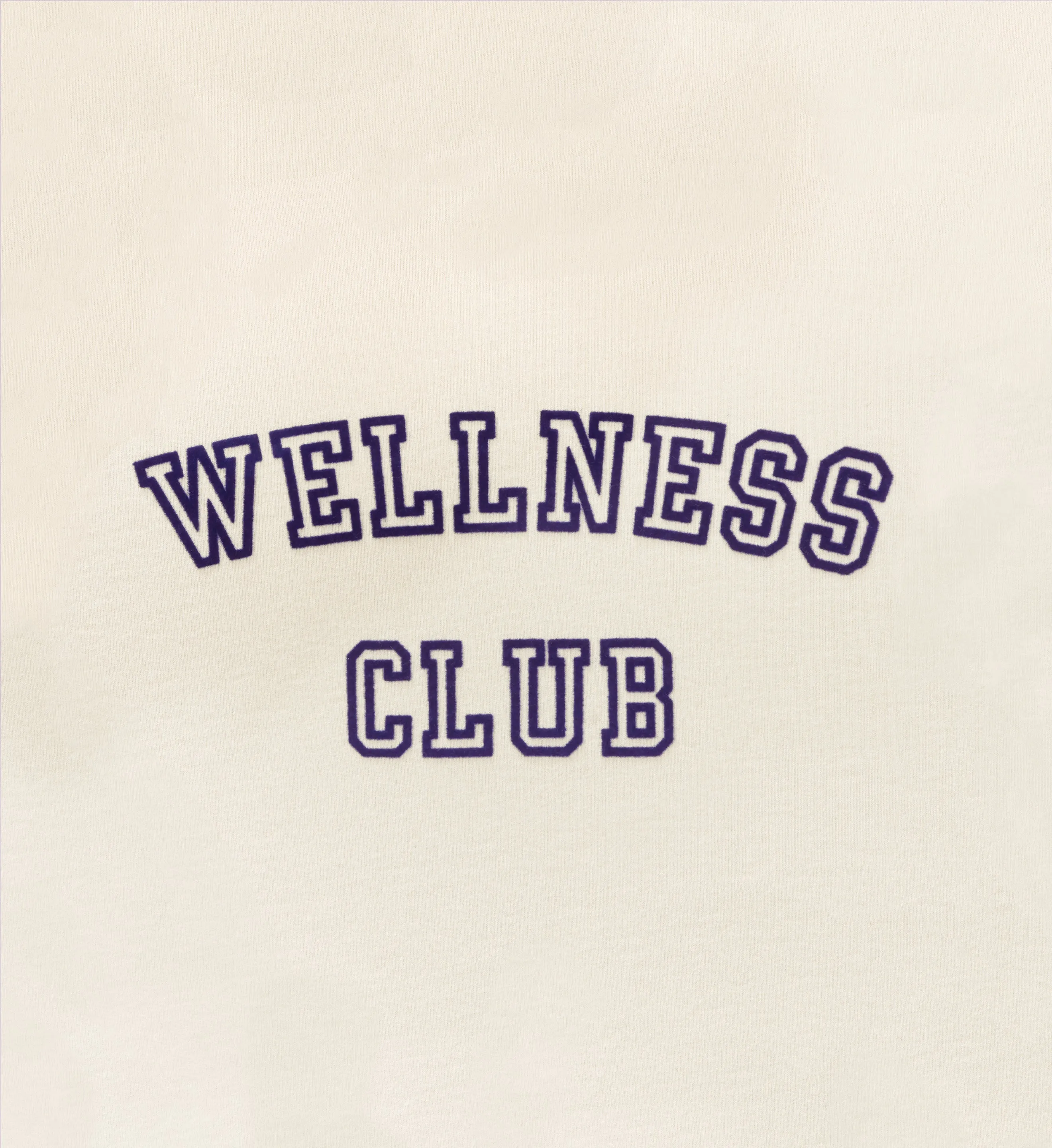 Wellness Club Flocked Hoodie - Cream/Navy sold by Sporty and Rich product image thumbnail 3