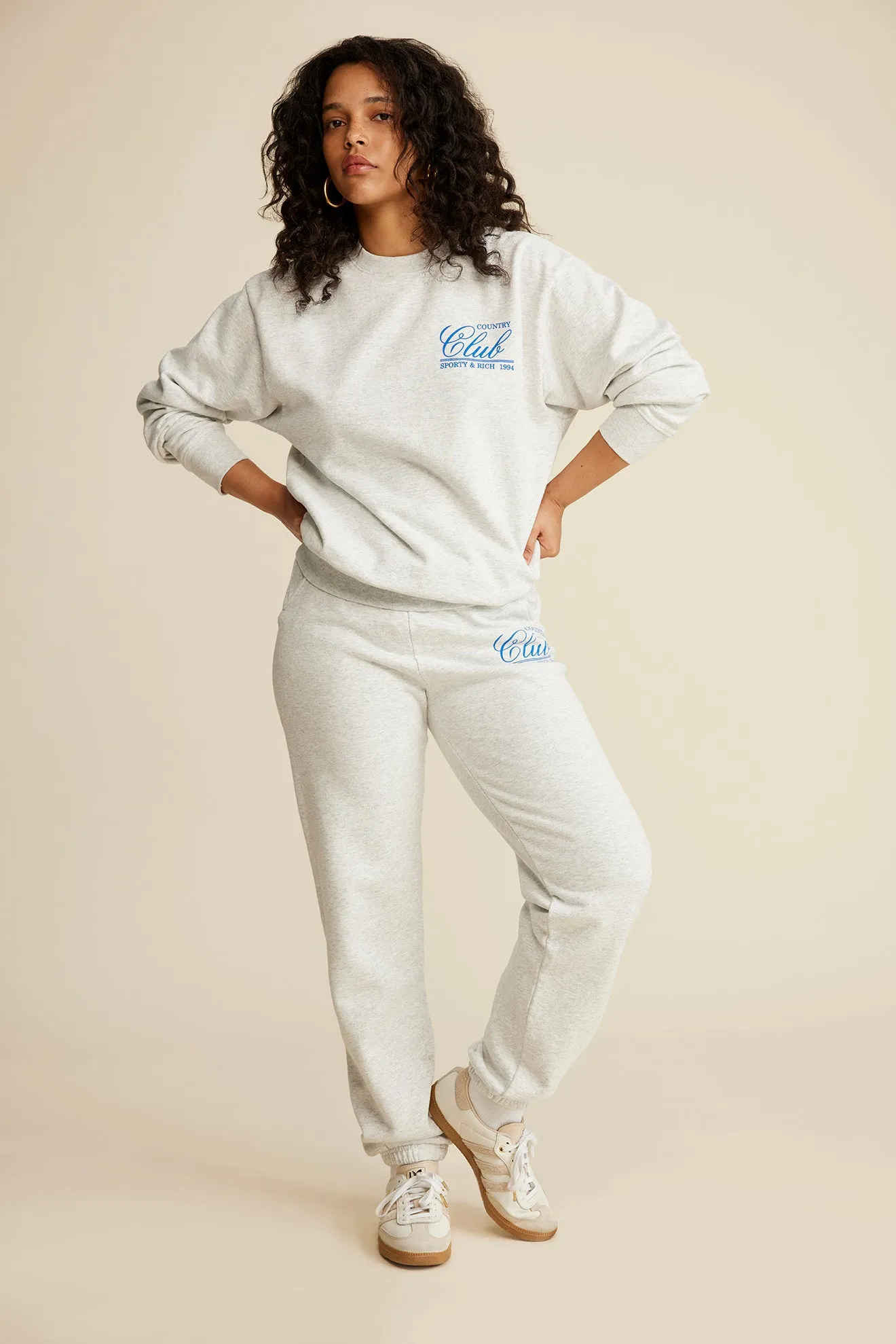 94 Country Club Crewneck - Heather Gray/Royal Blue sold by Sporty and Rich product image thumbnail 5