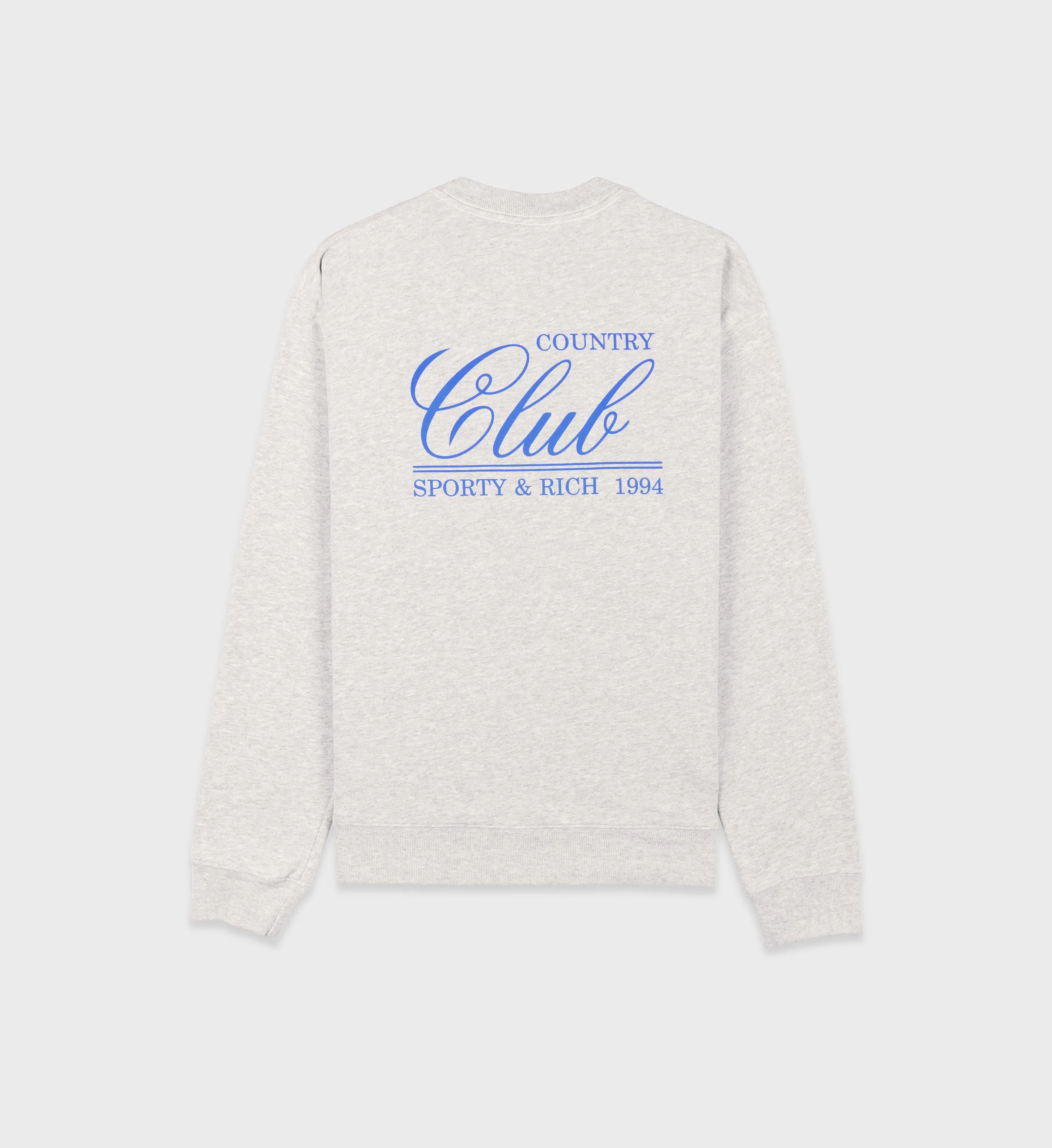 94 Country Club Crewneck - Heather Gray/Royal Blue sold by Sporty and Rich product image thumbnail 2