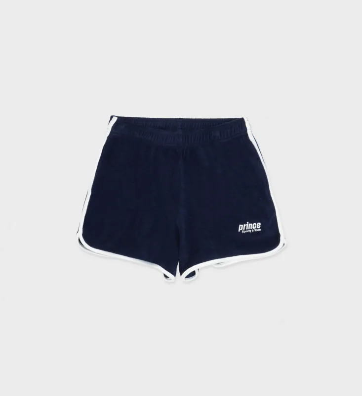 Prince Sporty Terry Short - Navy/White sold by Sporty and Rich