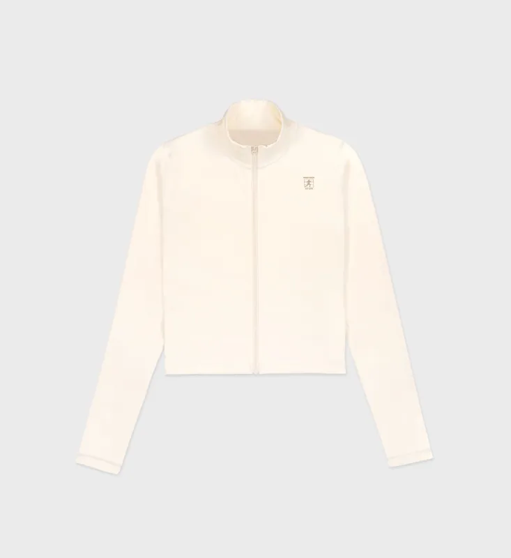 Runner Sports Jacket - Cream/Espresso sold by Sporty and Rich