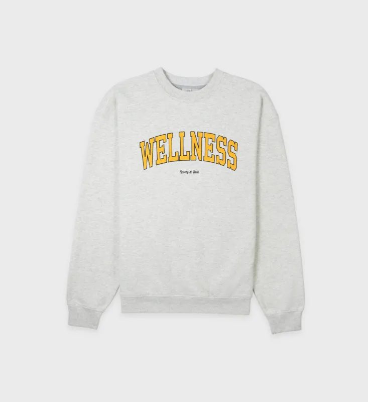 Wellness Ivy Crewneck - Heather Gray - S121 sold by Sporty and Rich
